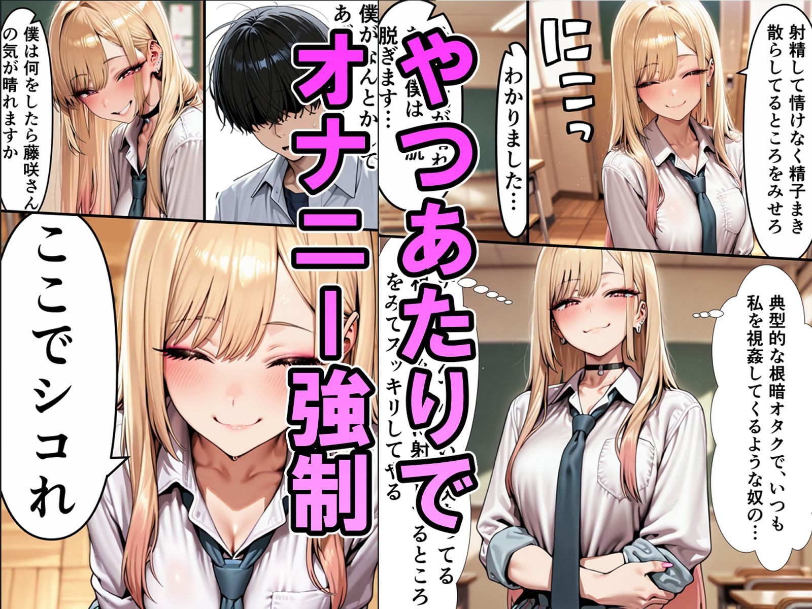 金髪ギャルの逆レ●プ堕ち！根暗オタクのバカデカチンポに子宮メロメロ〜強●オナニーからコスプレ生ハメ孕ませまで〜 サンプル3ページ目