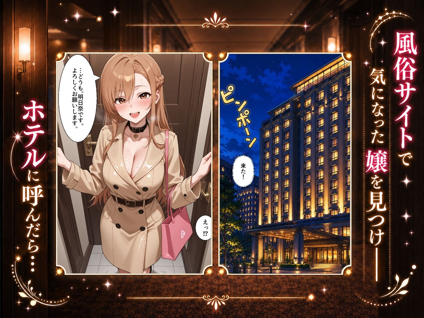 扉を開けたら明〇奈が立っていた サンプル1ページ目