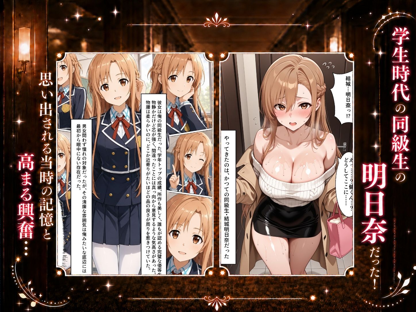 扉を開けたら明〇奈が立っていた サンプル2ページ目