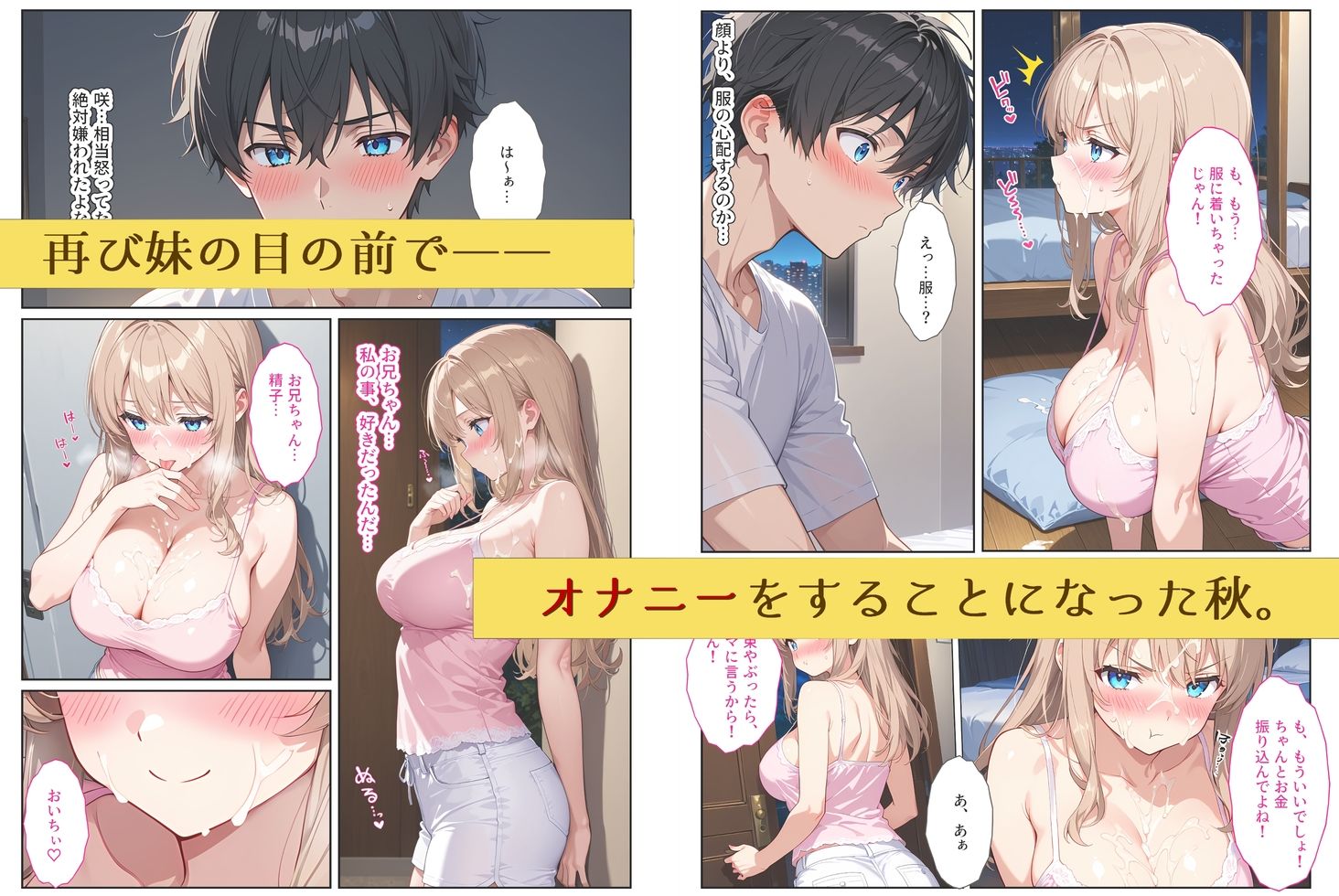 爆乳の妹をオカズにオナっていたのがバレたら妹が欲情して中出しセックスしまくった話 サンプル6ページ目