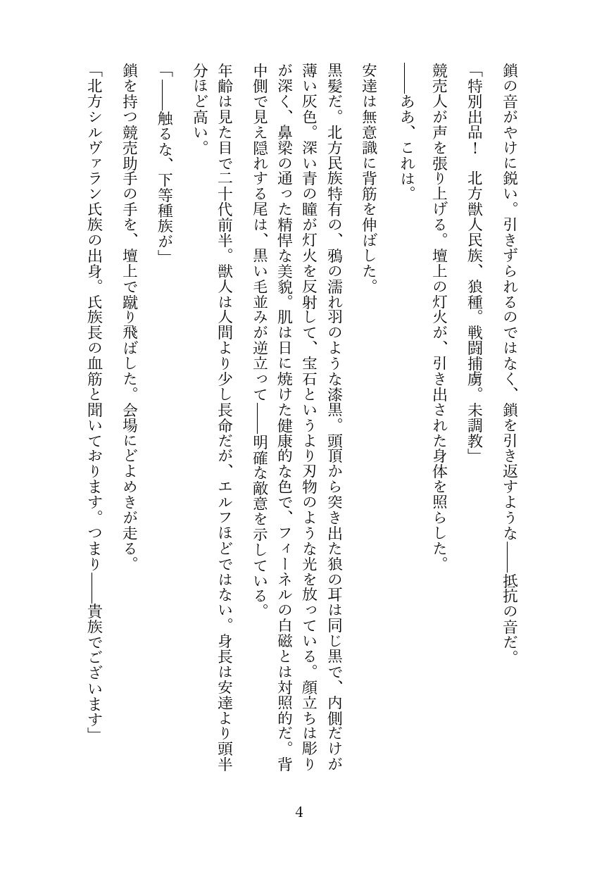 傲慢な狼獣人を奴●調教してメス堕ちさせる話 サンプル3ページ目