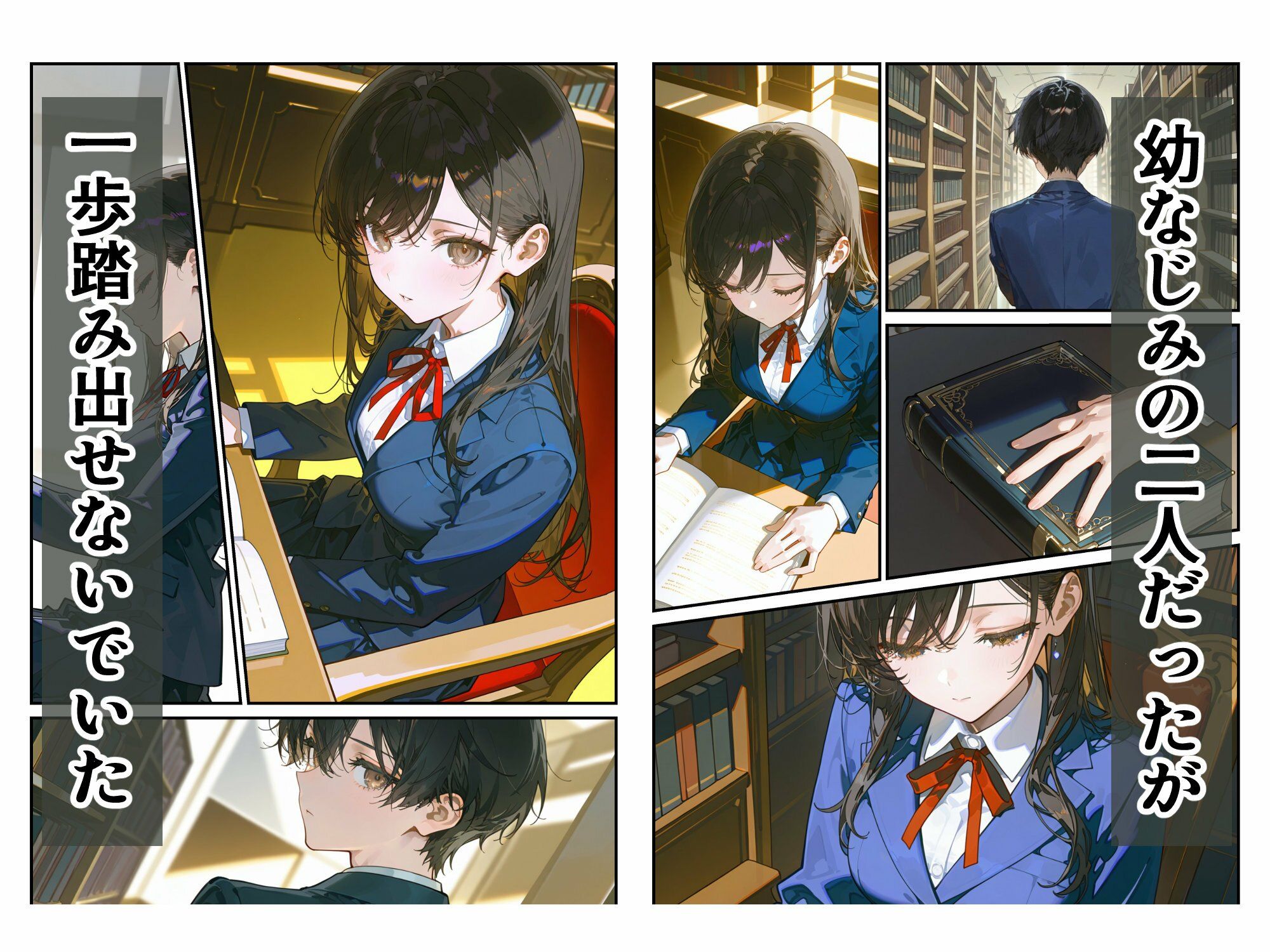 白石伶那『黄昏の図書室』 サンプル1ページ目