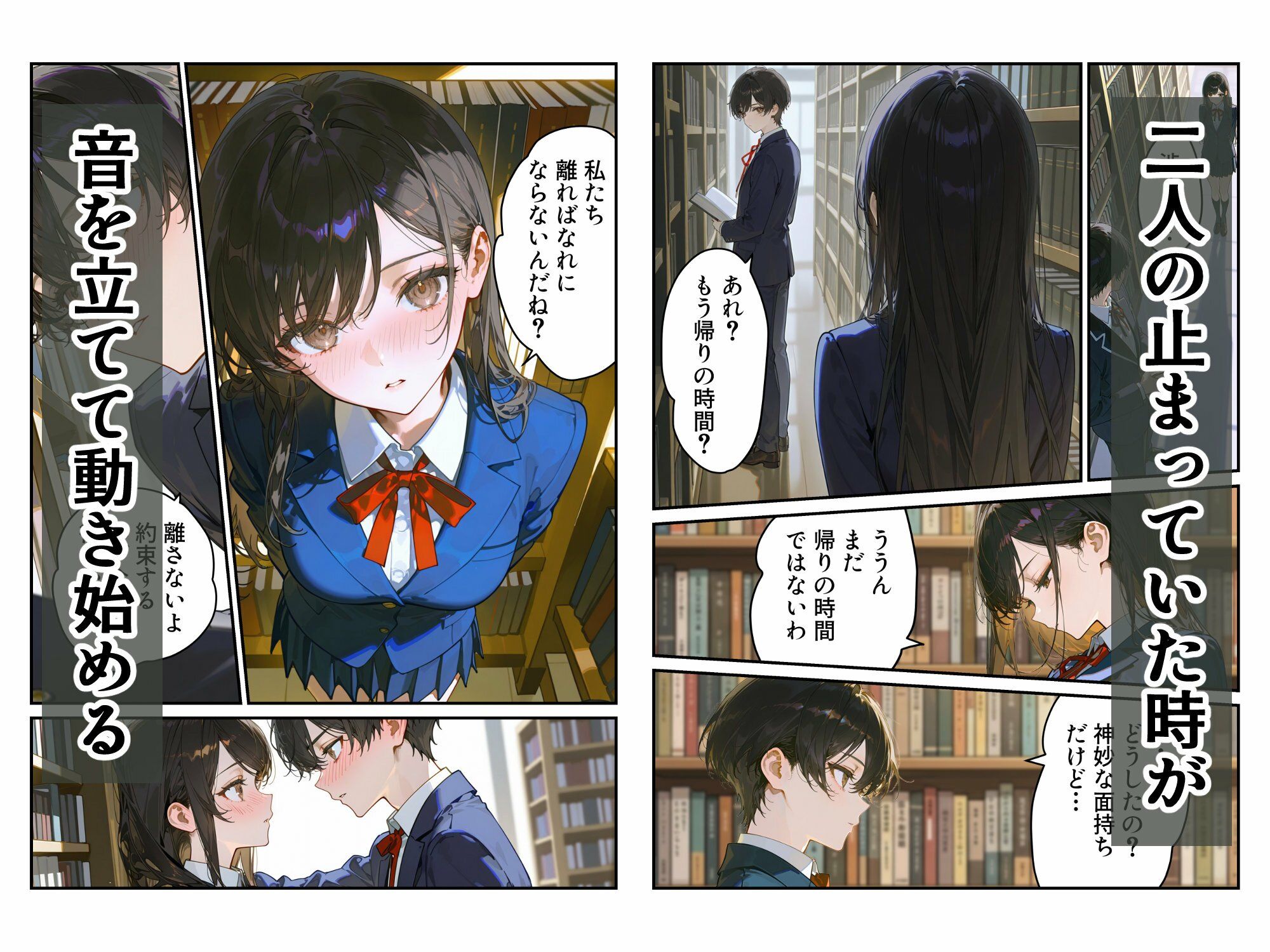 白石伶那『黄昏の図書室』 サンプル5ページ目