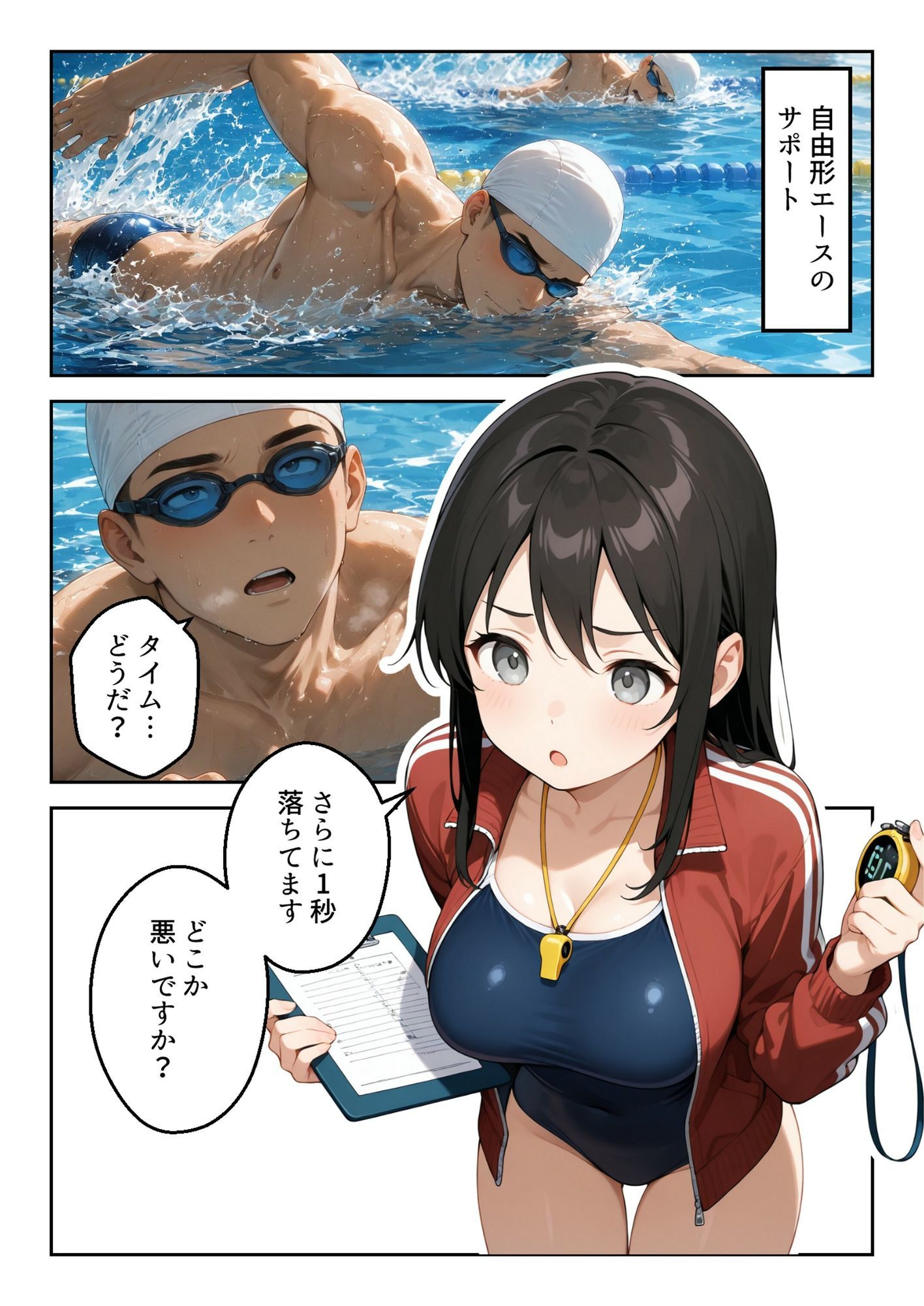 水泳部マネージャーのイキすぎた熱血サポート サンプル2ページ目