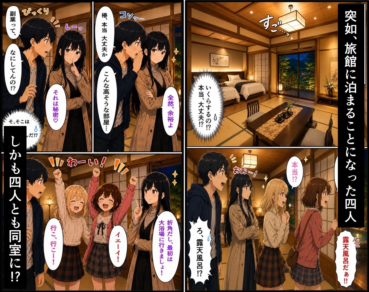 無防備すぎる同級生に、理性が追いつかなかった話 第14話「秋色の温泉旅行」 サンプル1ページ目