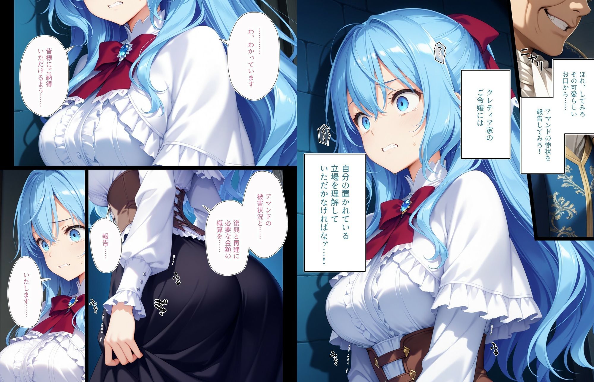 恥辱の淑女〜リーゼロッテ=ク〇ティアがアマンド復興のために処女を捧げる話〜【前編】 サンプル4ページ目