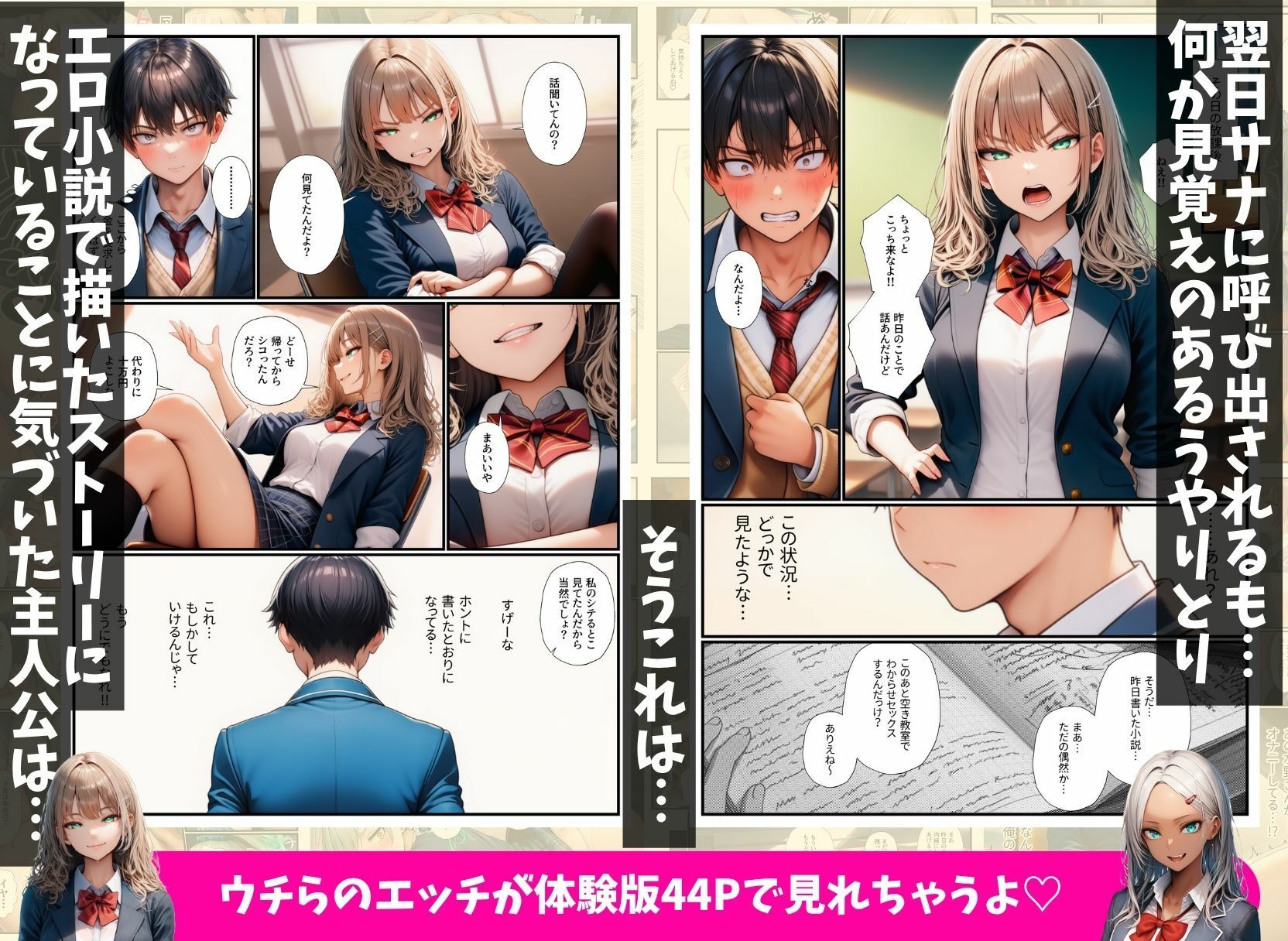 オタクの俺をいじめる一軍ギャル達をエロ小説のネタにしたらホントに中出しセックスできちゃった話 サンプル4ページ目