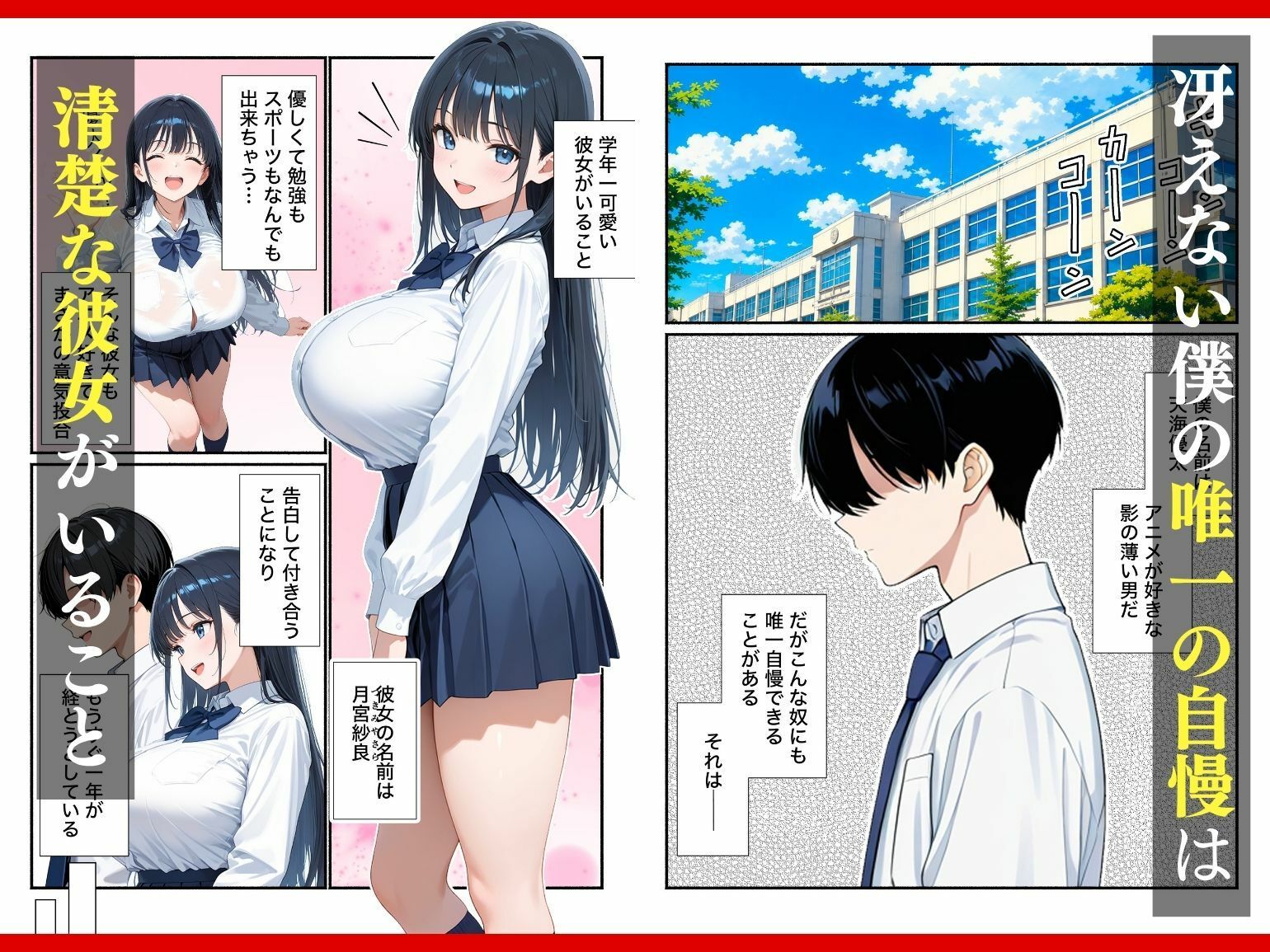清楚系彼女が寝取られ絶頂しメス堕ちする話 サンプル1ページ目