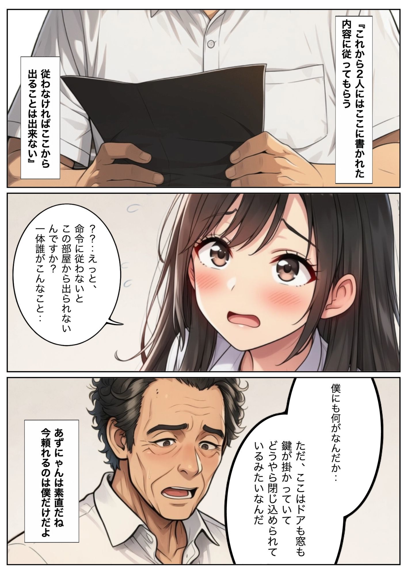 純情女子校生が冴えないおじさん教師に騙され恥じらいセックス サンプル1ページ目