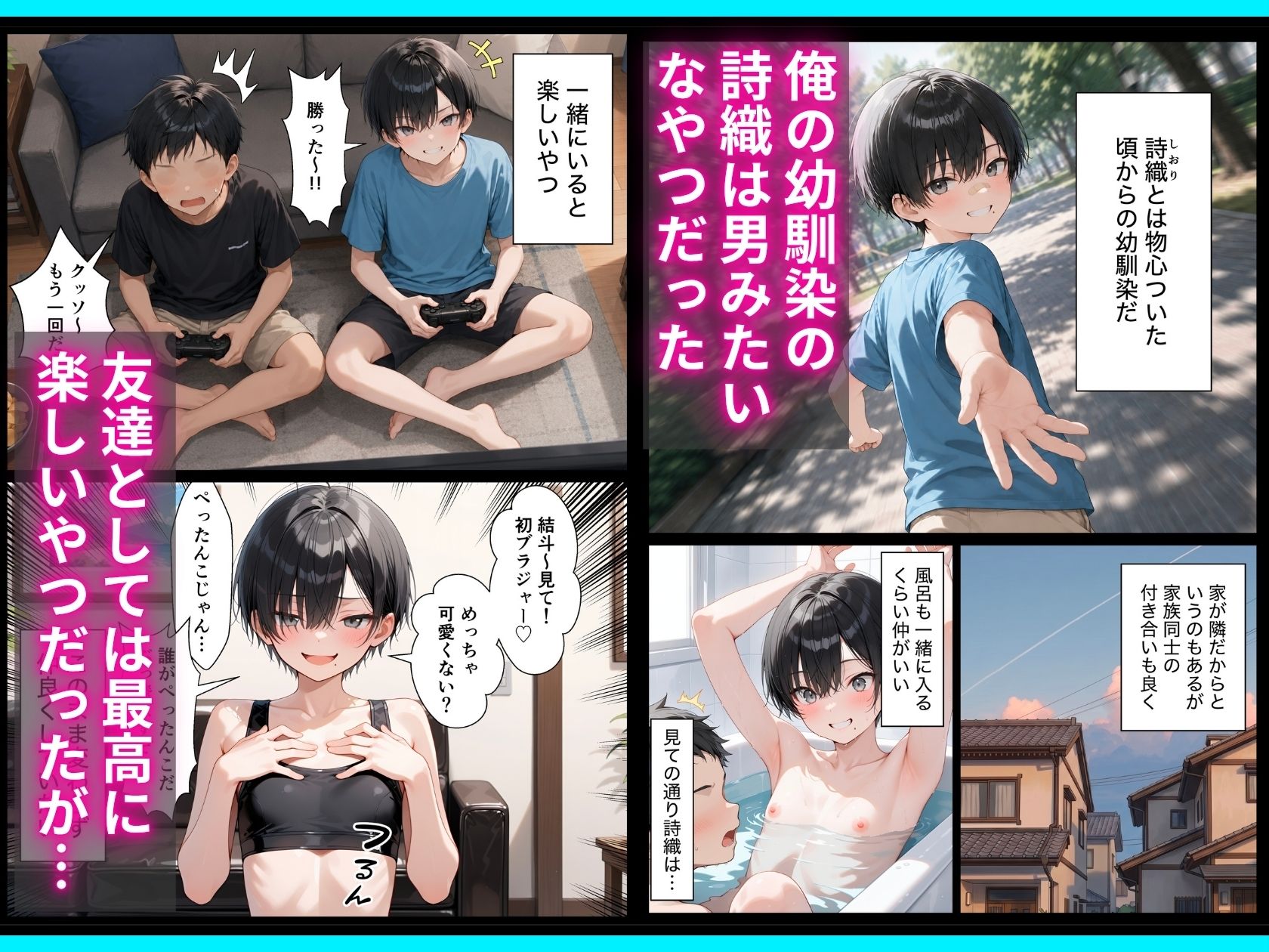 長身ボーイッシュ幼馴染との練習セックスは最高に気持ちいい  前編 サンプル1ページ目