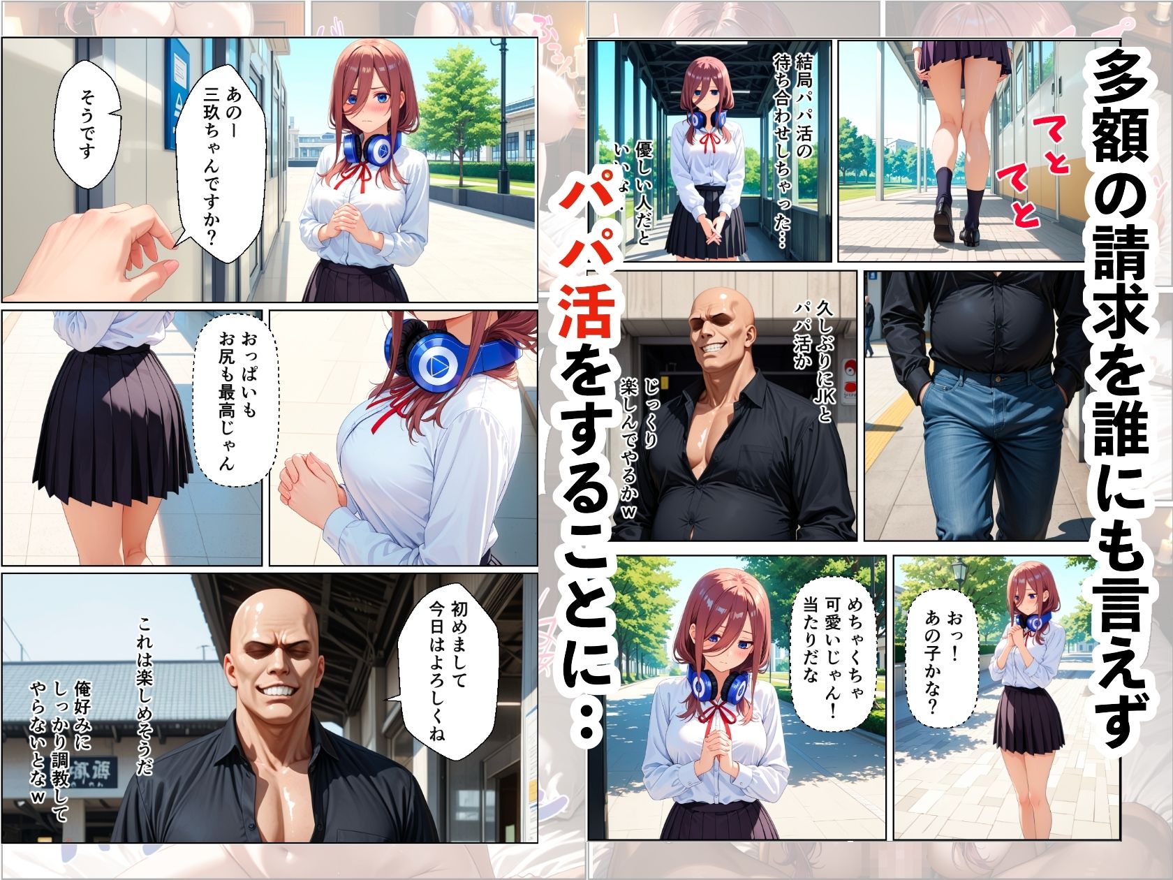 三玖寝取り調教〜パパ活がきっかけでメス堕ち〜 サンプル3ページ目