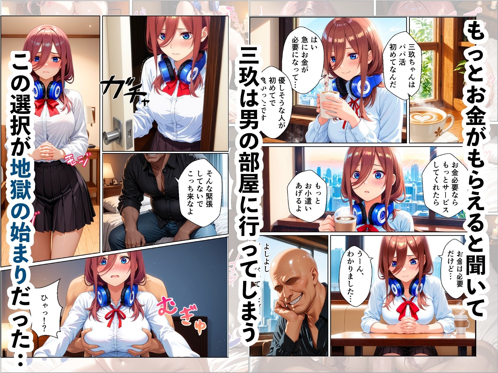 三玖寝取り調教〜パパ活がきっかけでメス堕ち〜 サンプル4ページ目