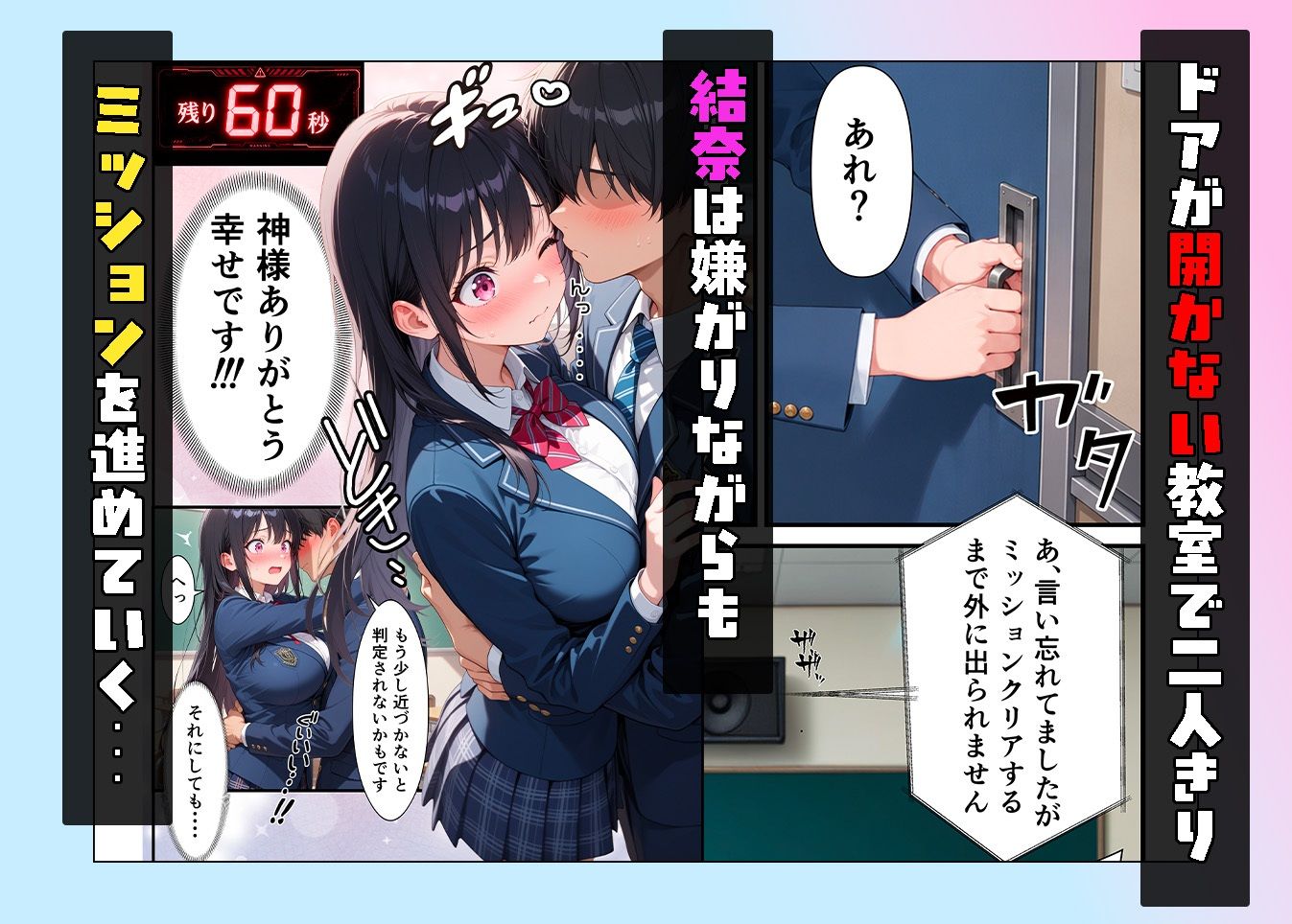 俺を嫌っているクラス1美少女とセックスしないと出られない部屋で中出ししまくった話 サンプル4ページ目