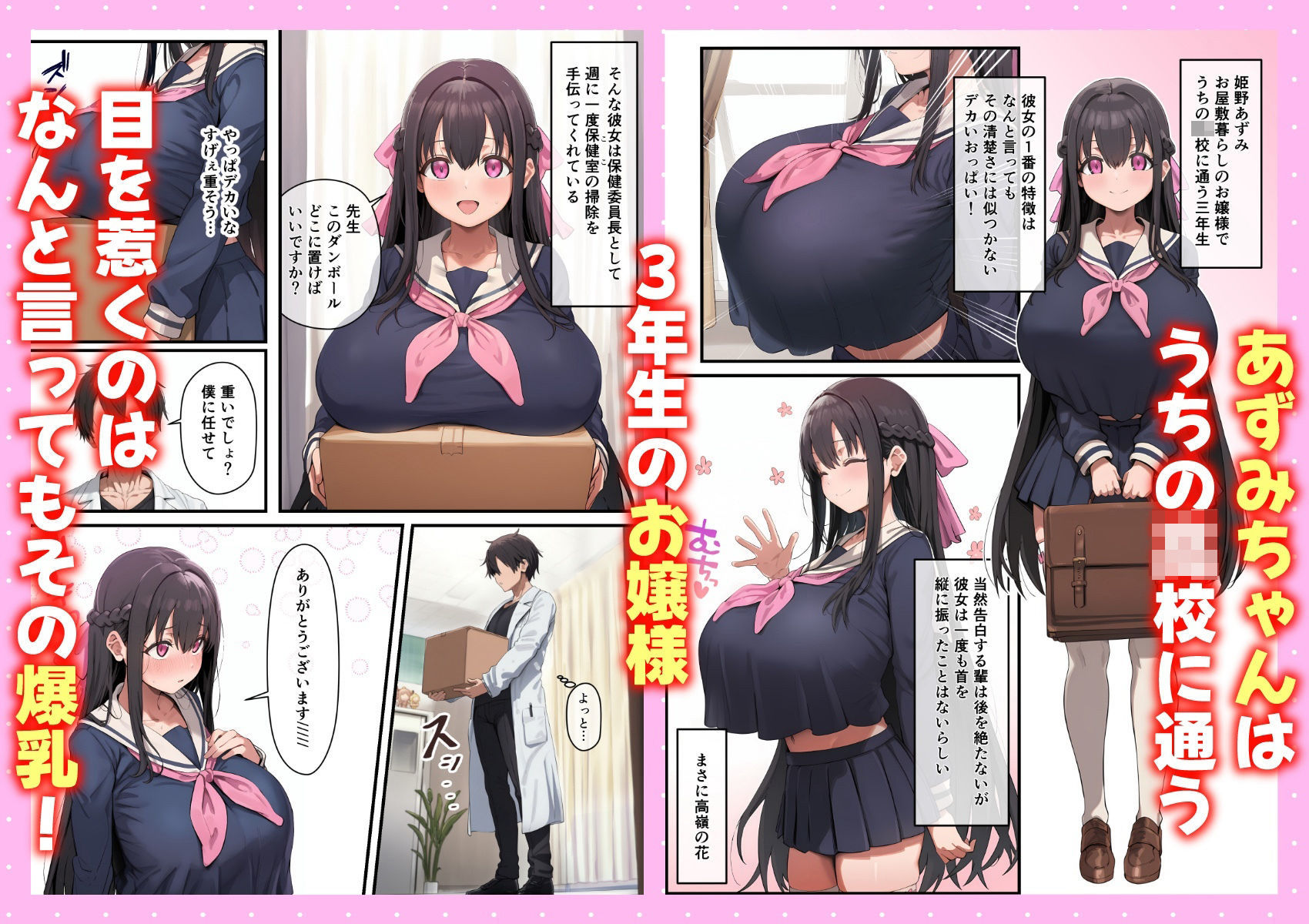 お嬢様JKの母乳管理をする話 サンプル1ページ目