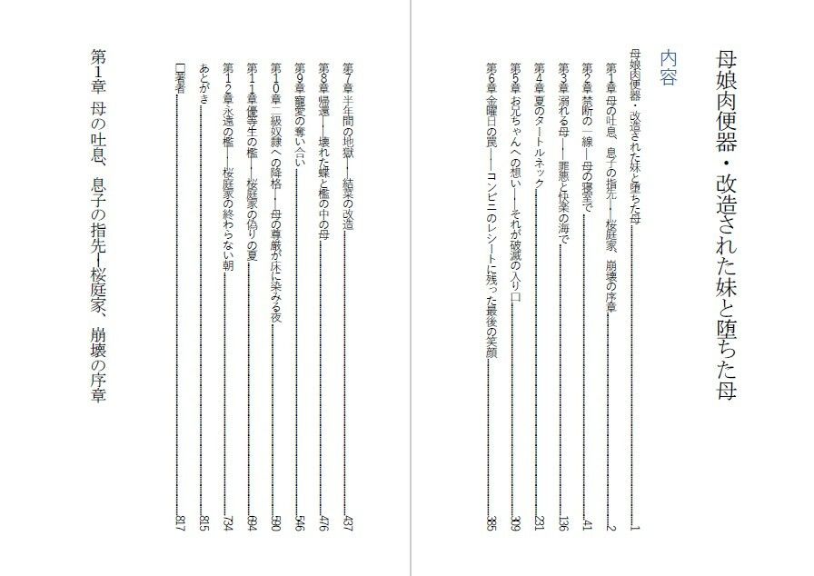 母娘肉便器・改造された妹と堕ちた母 サンプル1ページ目