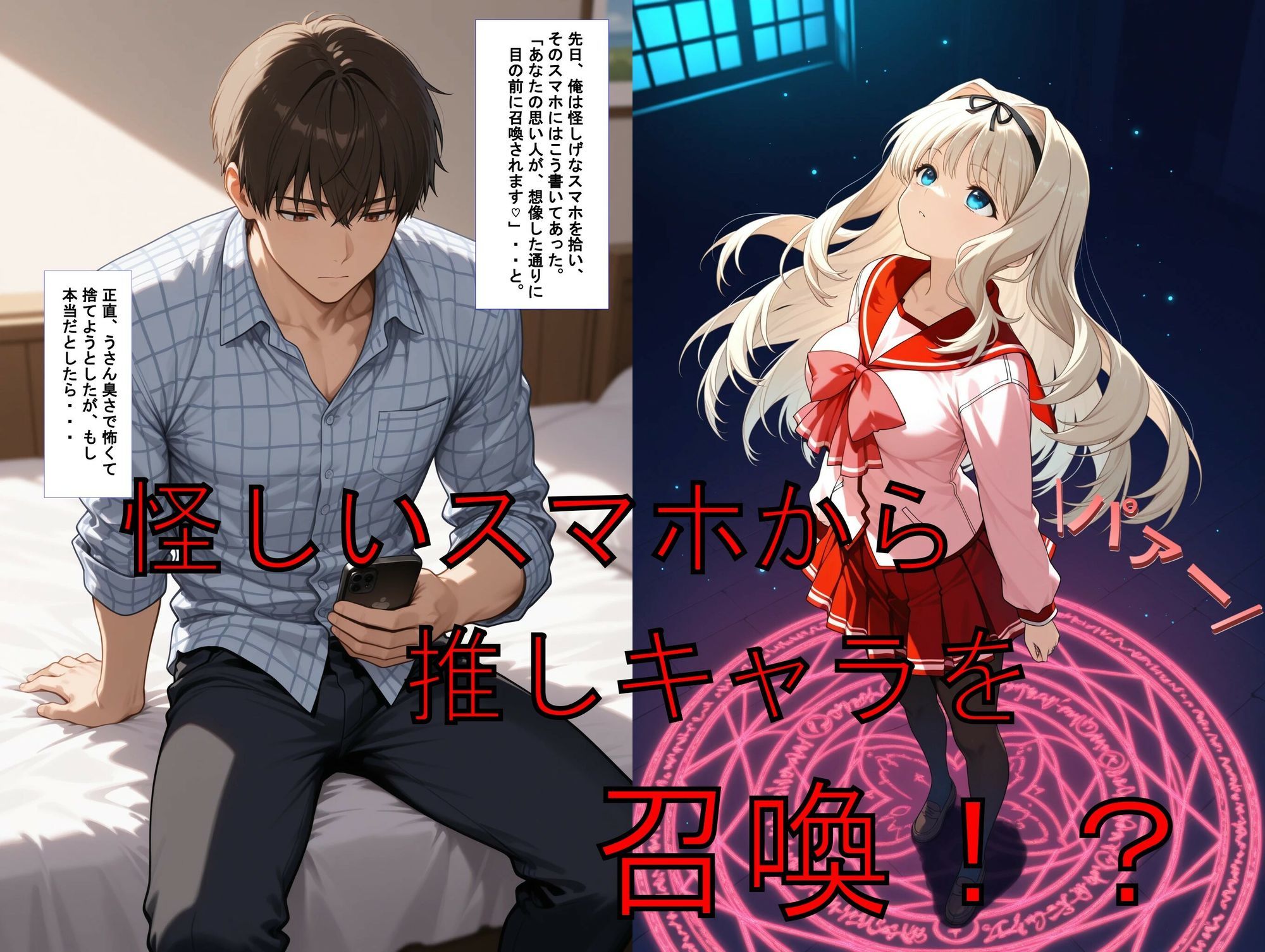 推しキャラ召喚した俺！  無知で健気な先輩と甘美で最高なエッチを  〜久〇川  ささら〜 サンプル1ページ目