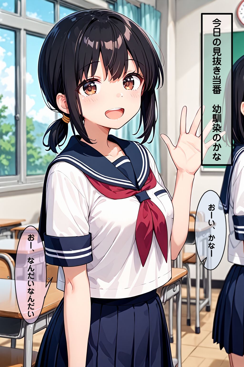 学校で見抜き制度が導入されたので幼馴染で見抜きしたお話 サンプル1ページ目