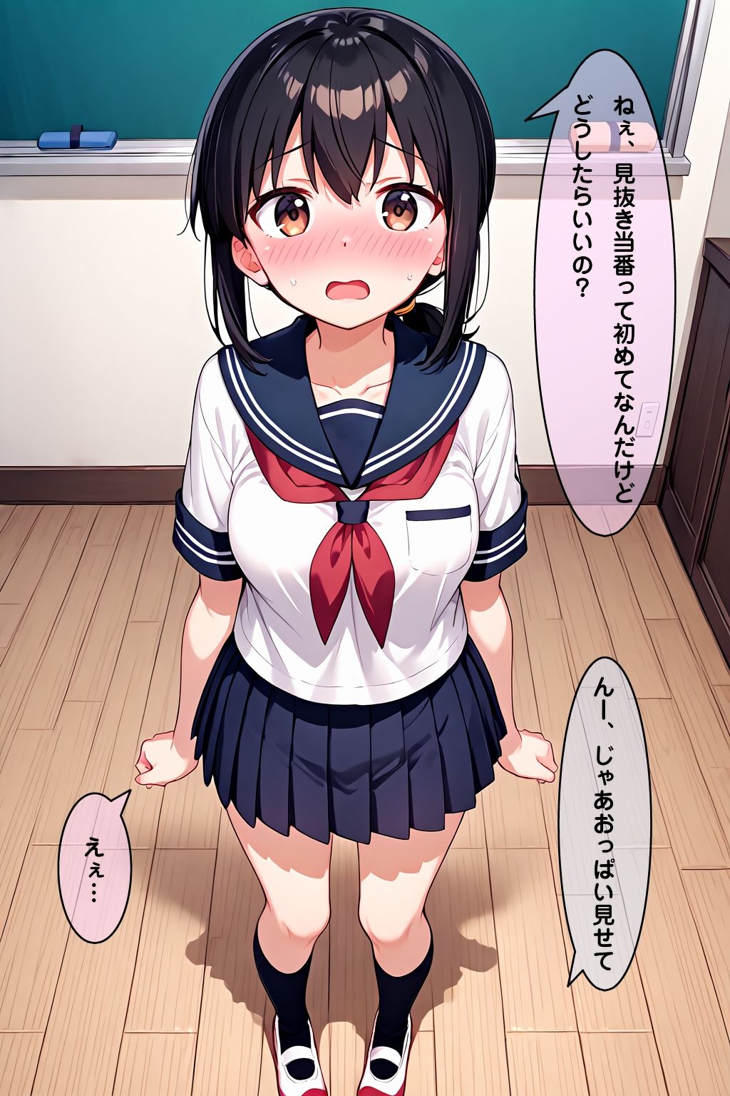 学校で見抜き制度が導入されたので幼馴染で見抜きしたお話 サンプル3ページ目