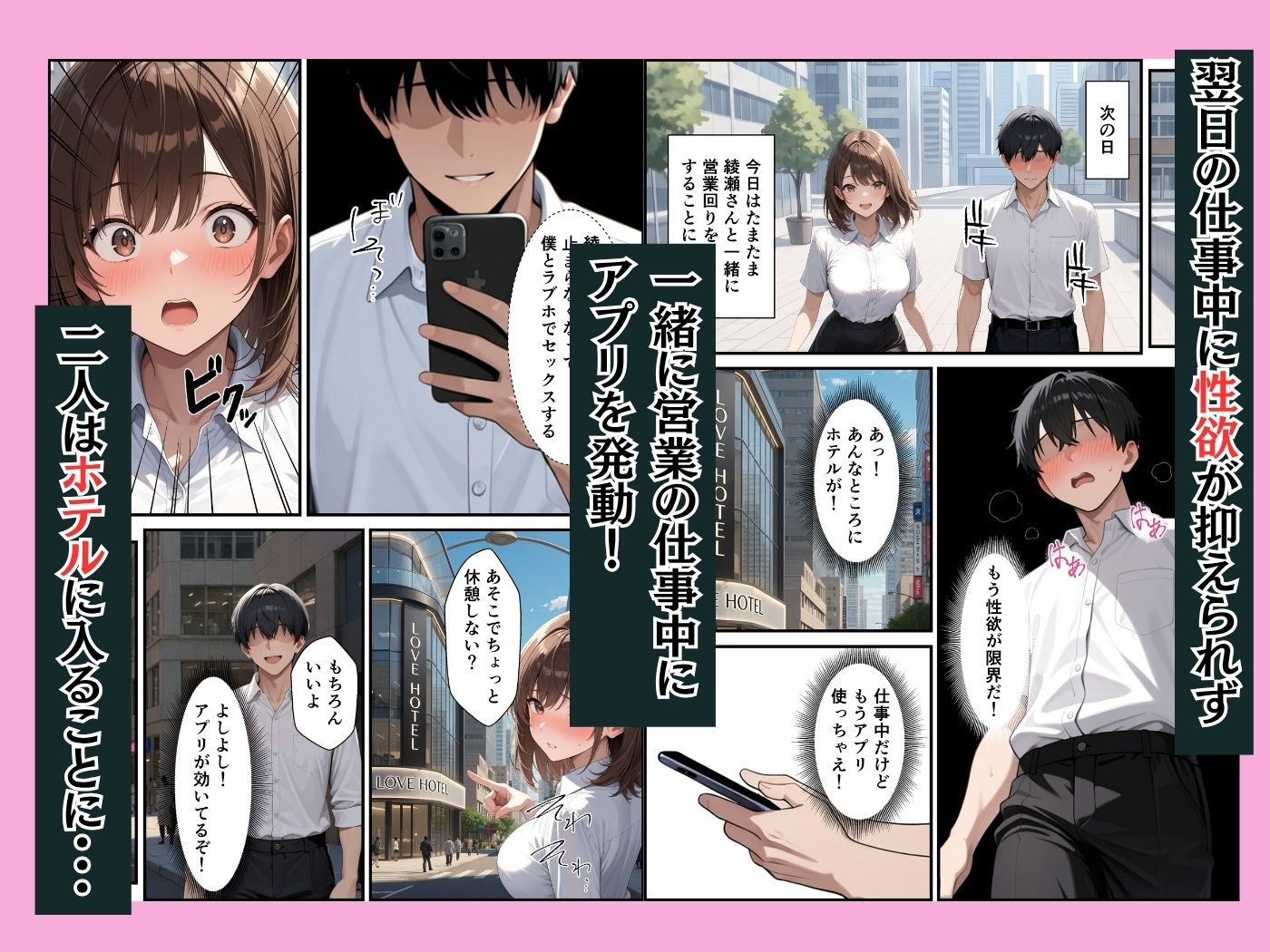 願いが叶うアプリで童貞陰キャの僕が同期の巨乳OLとイチャラブセックスできた話 サンプル8ページ目