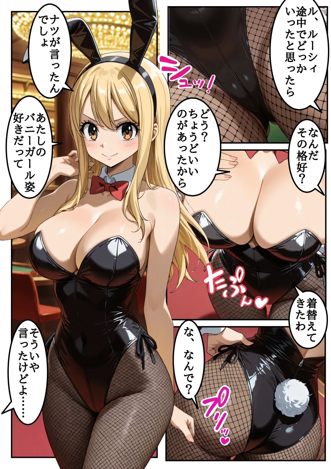 【フェ●リーテ●ル】ナ●とルー●ィが欲望を解放する魔法で3ラウンド サンプル7ページ目