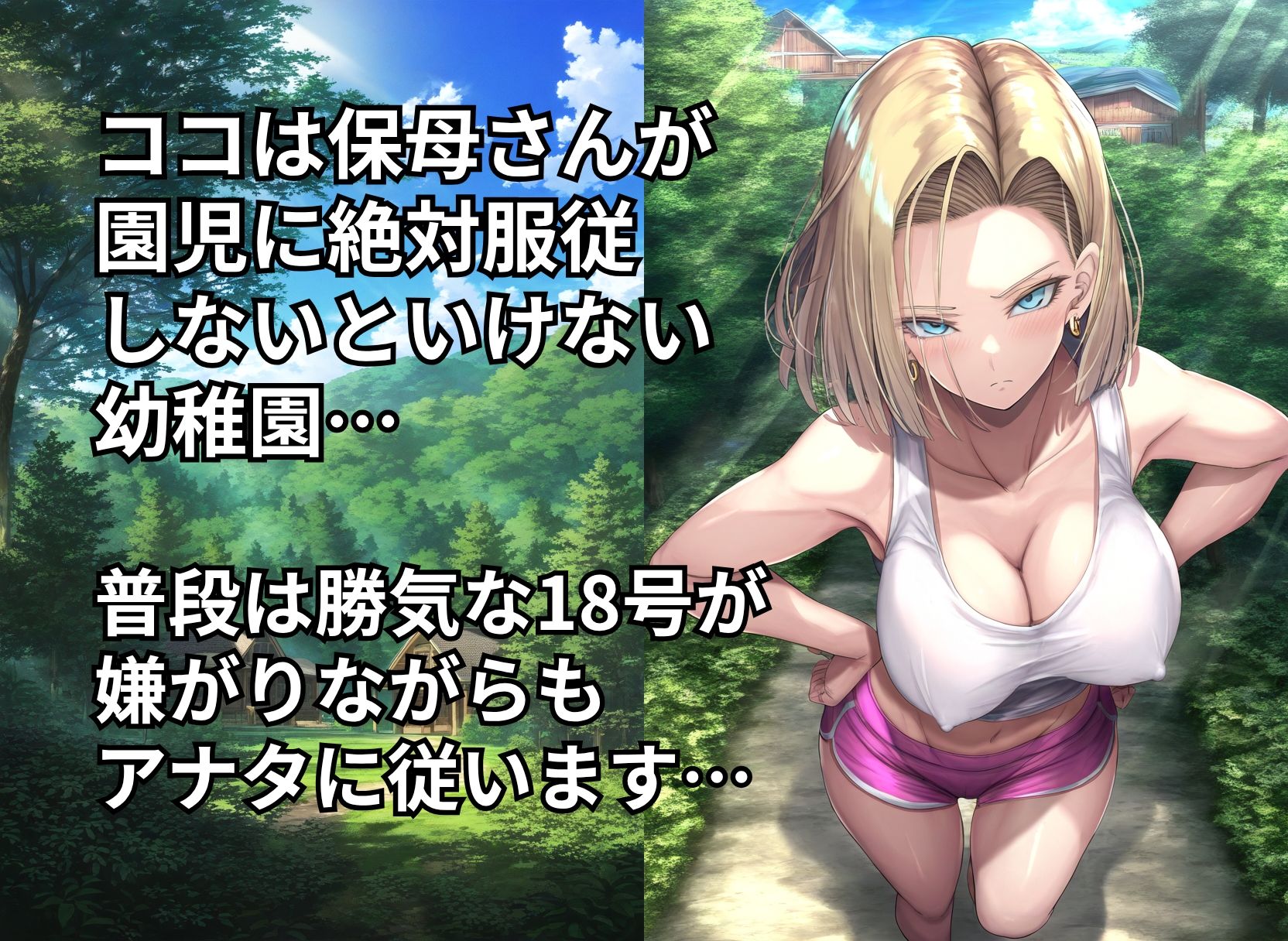 ツンデレ巨乳保母18号が快楽に負けるまで 〜前編〜 サンプル8ページ目
