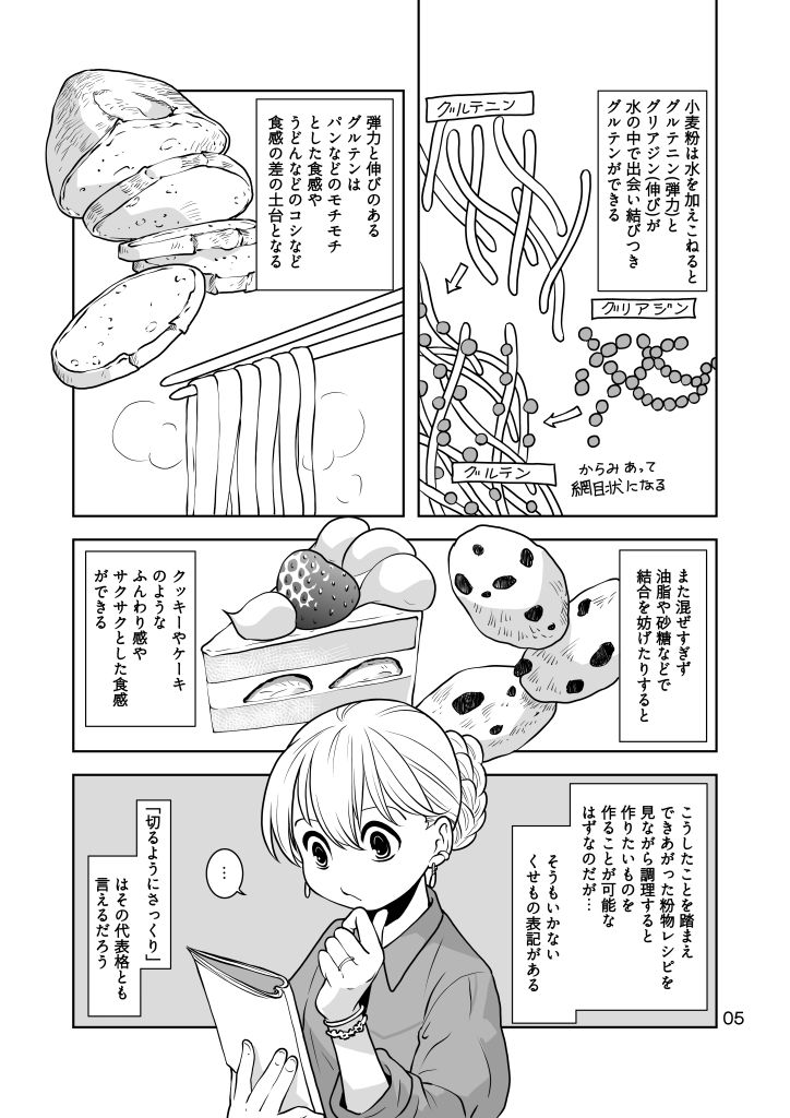 粉をもぐもぐ サンプル5ページ目
