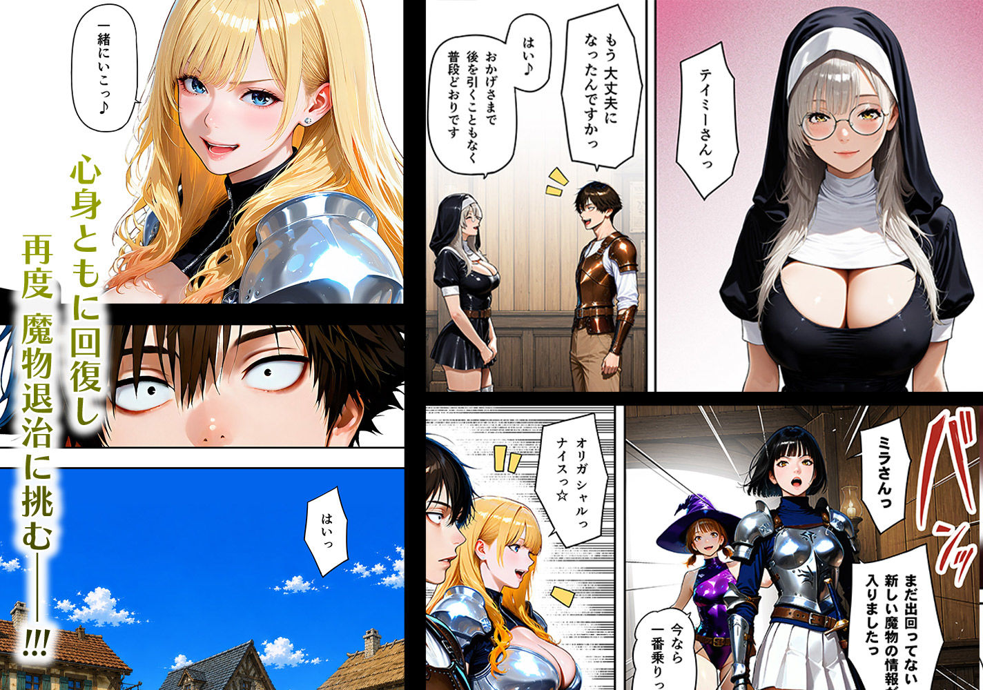 全滅転生 1=媚薬服用痴女戦士達は犯●れて前に進む= サンプル7ページ目