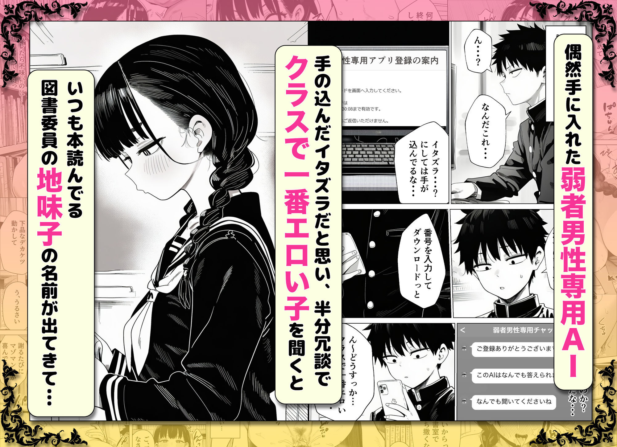 弱者男性専用AIでドスケベ同級生のヒミツ暴いたらエロ過ぎて滅！！ サンプル1ページ目