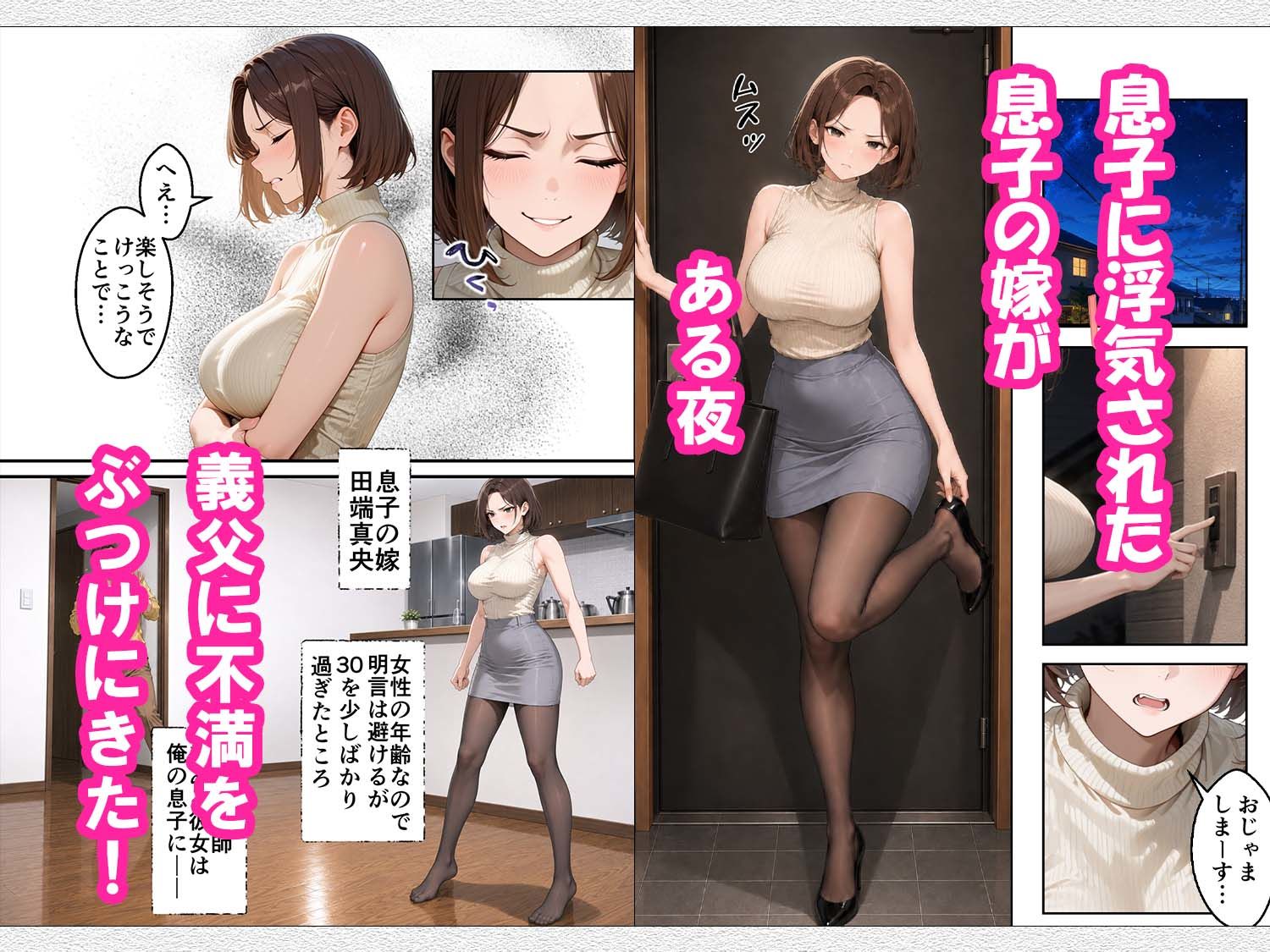 息子に浮気されたムチムチ巨乳の勝ち気妻が俺のチンポに八つ当たりして射精管理までしてくるんだが… サンプル1ページ目