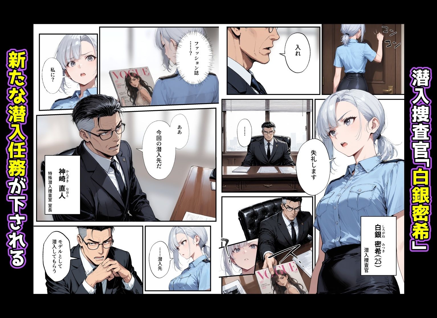 潜入捜査官の私が、アパレルブランドのモデルになった結果、中出しされた話。 サンプル1ページ目