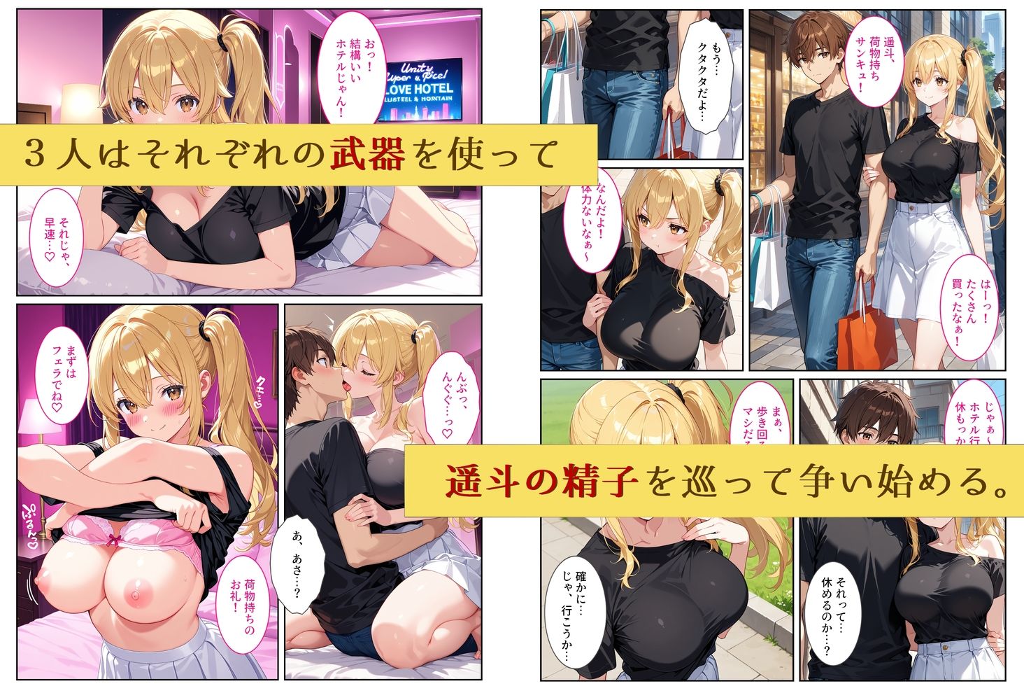 養子になったら爆乳義母と双子義妹に誘惑されて中出しセックスしています！〜孕ませバトル編〜 サンプル8ページ目
