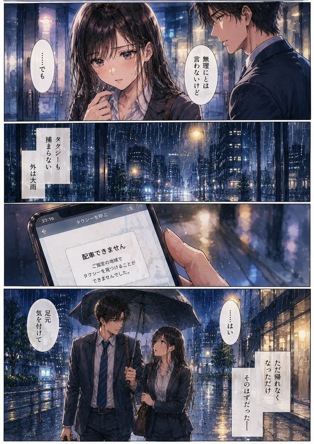 終電を逃した夜、彼女は上司の家に泊まった ―帰れない理由― サンプル2ページ目
