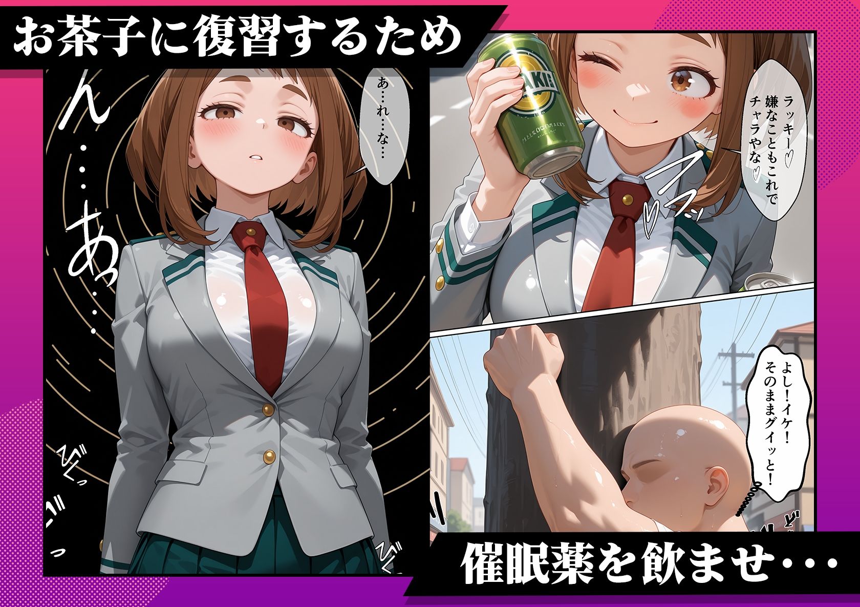 どんな抵抗も催●薬の前じゃ無意味なんだよw【僕のヒー〇ーアカデミア編】 サンプル1ページ目