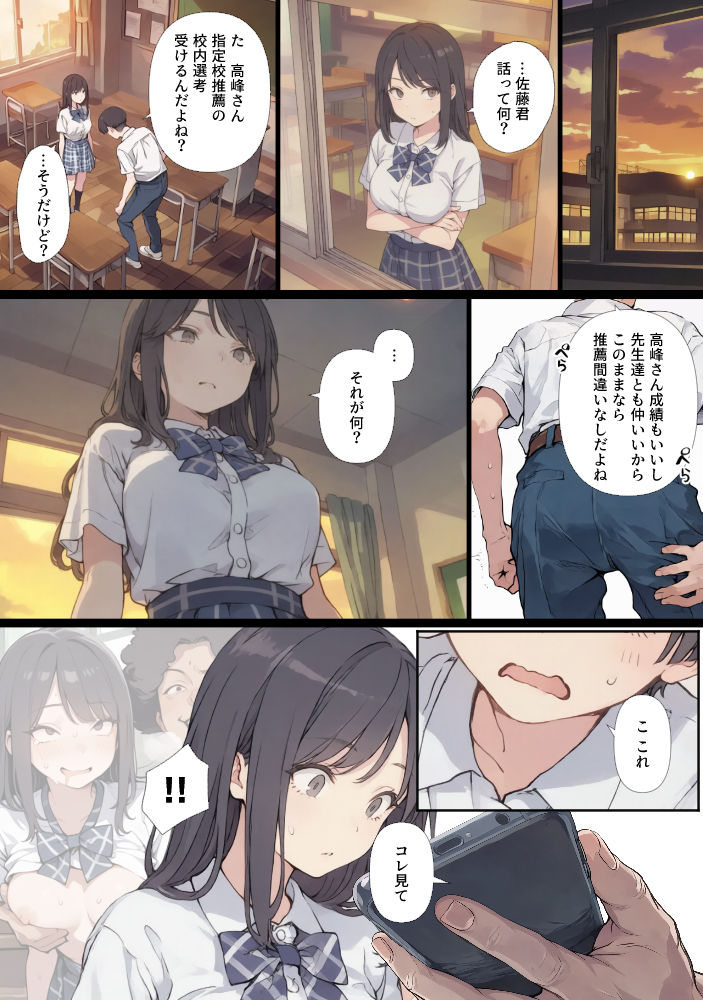 ゲテモノ好きのカースト最上位女子がチー牛に脅される漫画 サンプル6ページ目