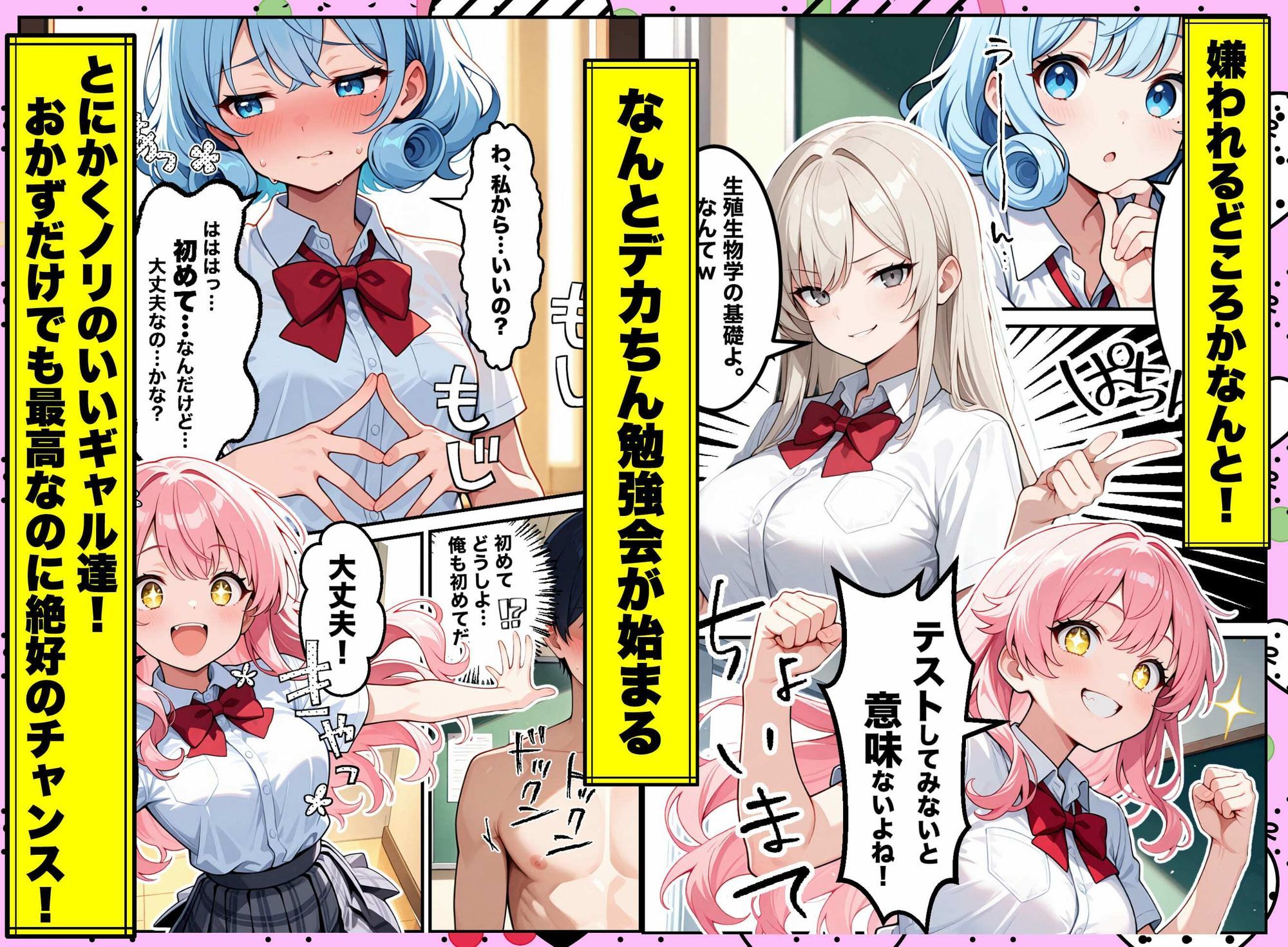 俺のおかず一軍ギャル、デカちんがバレてもてあそばれた結果3人まとめて彼女になったハーレム物語 サンプル3ページ目