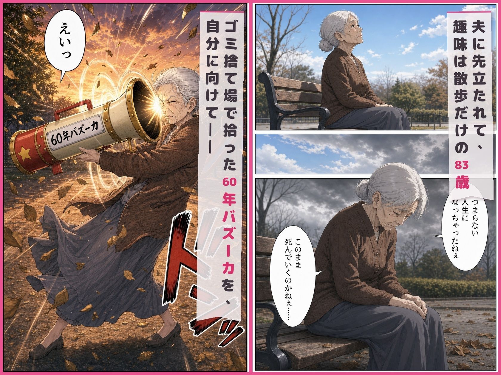 『60年バズーカ！〜83歳の元伝説キャバ嬢、若返って無双する〜』 サンプル1ページ目