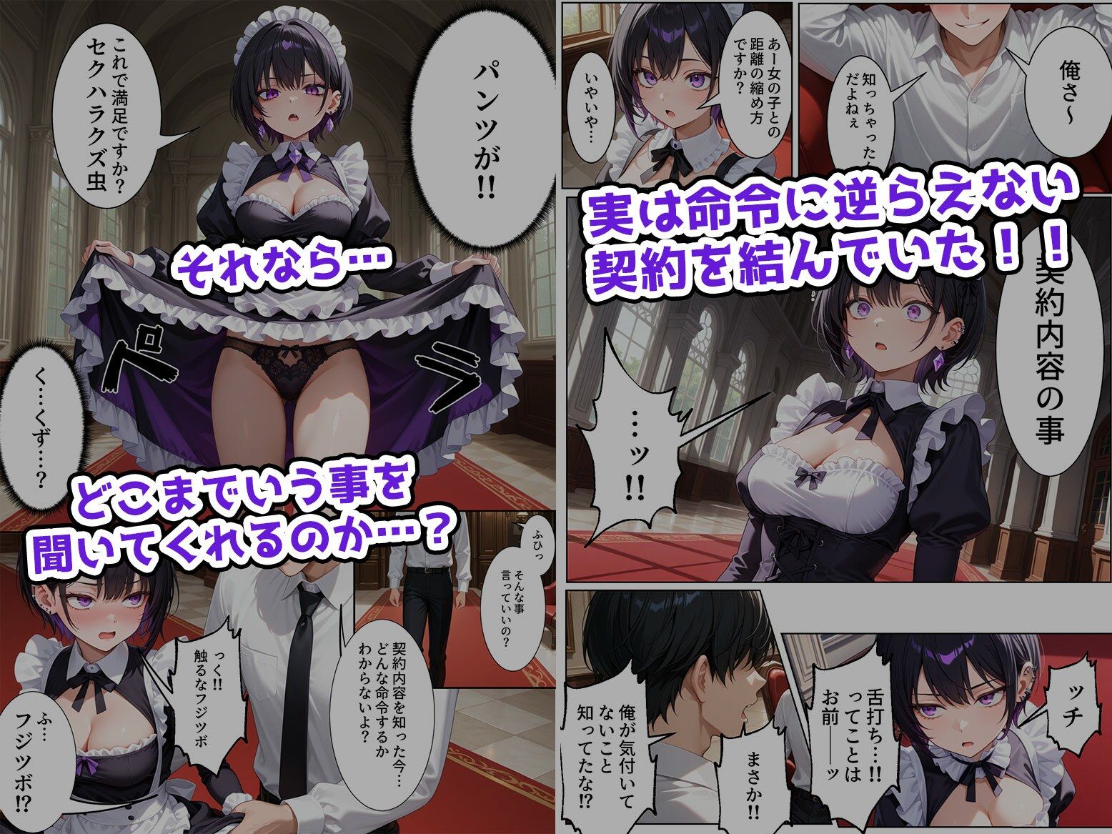 無感情メイドを金の力で言いなりにしてみたら思ったより命令聞いてくれたから調子に乗って… サンプル2ページ目