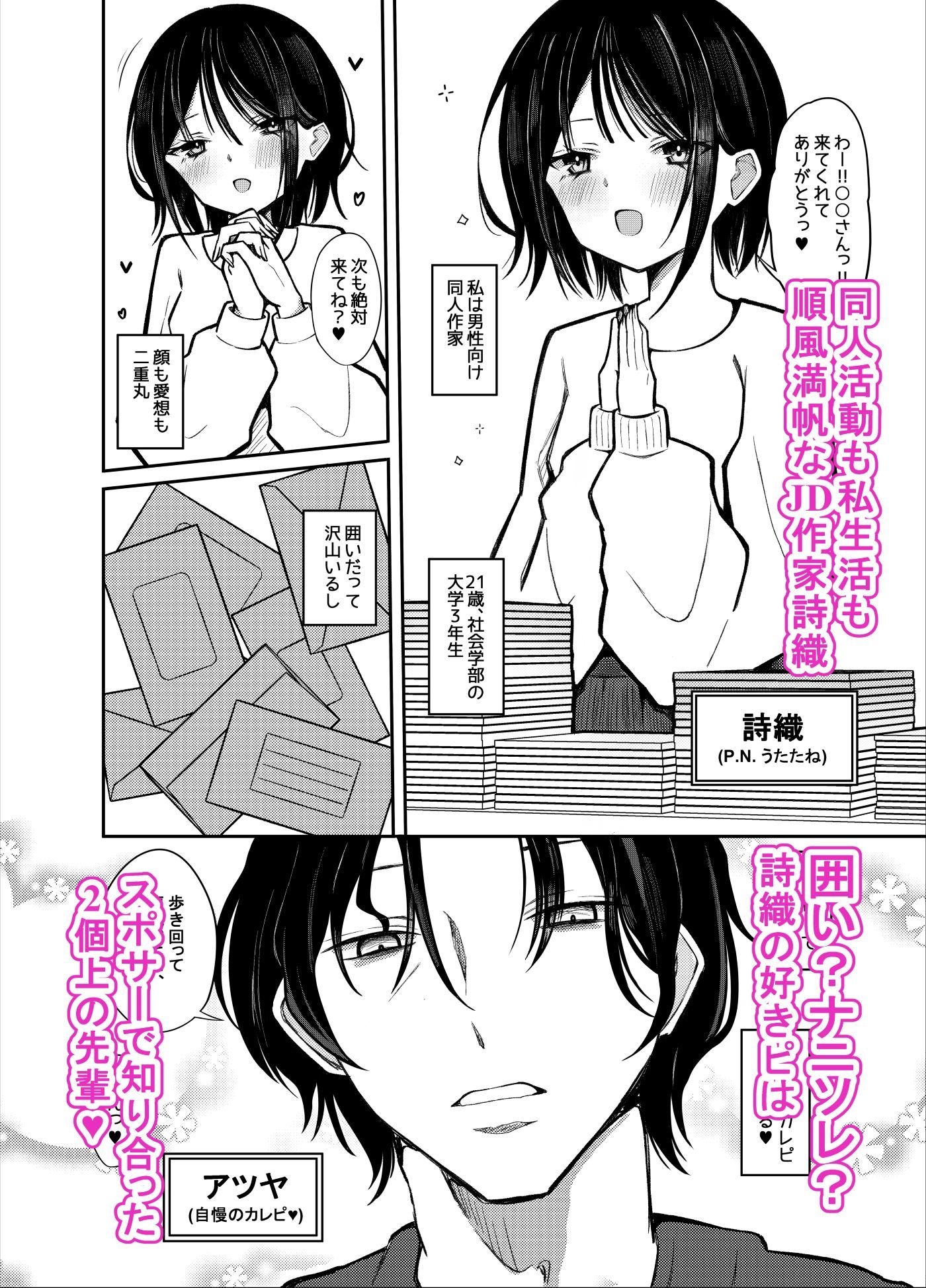 私は好きピの言いなり彼女_JD同人作家詩織ちゃん サンプル1ページ目