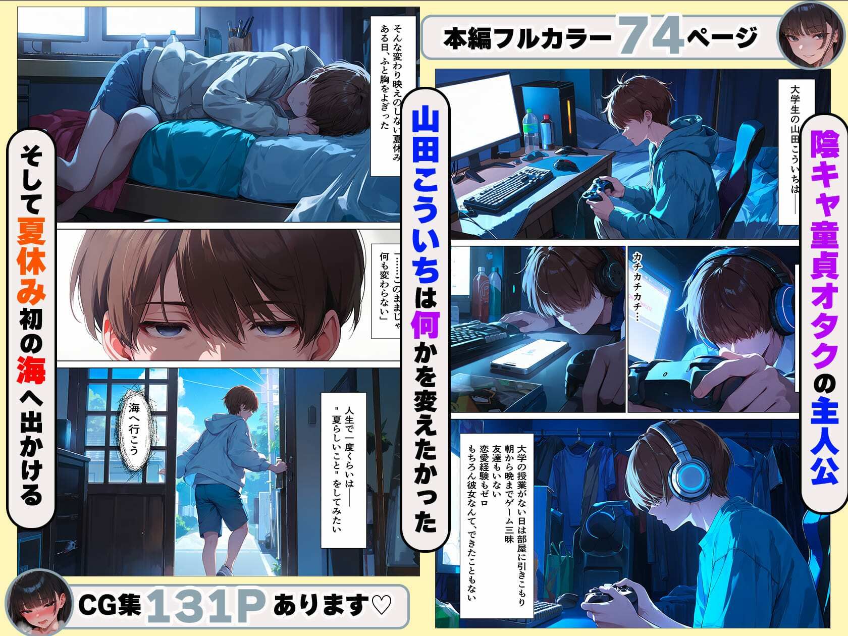 童貞陰キャの僕が水着ギャルたちに筆おろししてもらった話 サンプル2ページ目