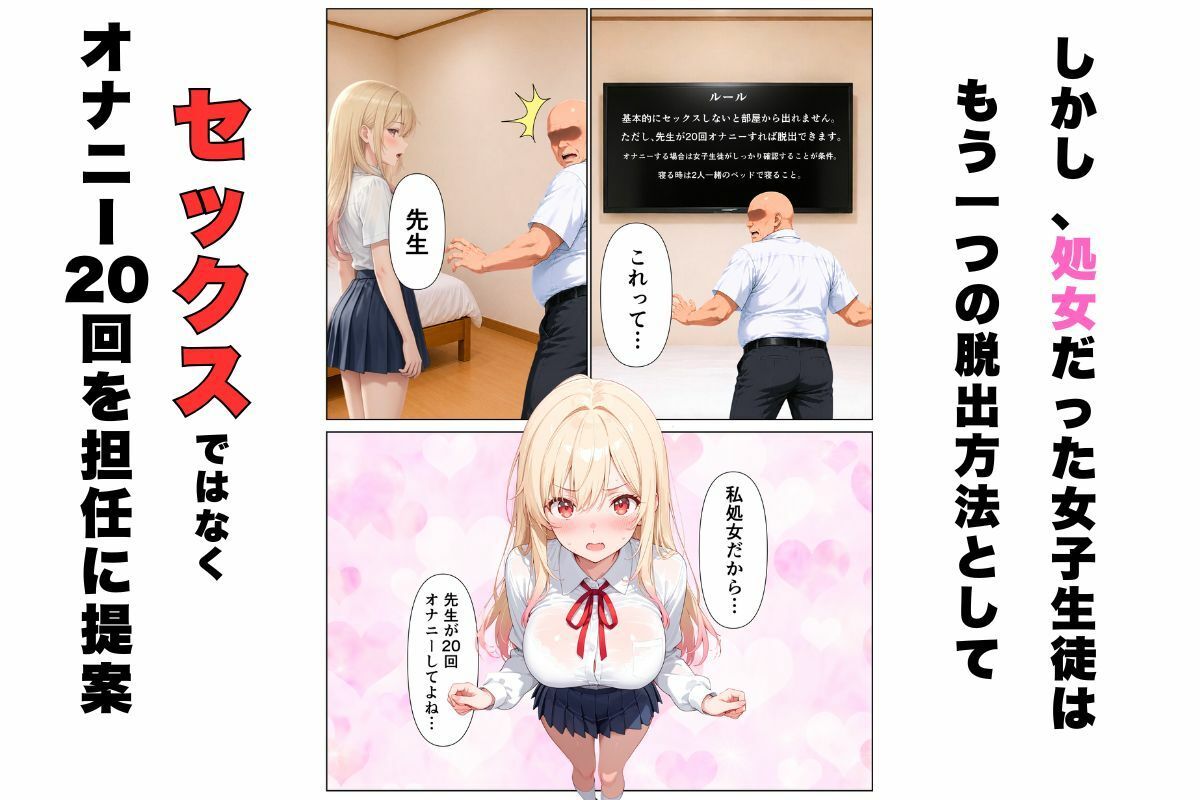 セックスしないと出れない部屋に嫌いな担任と閉じ込められた話。 サンプル2ページ目