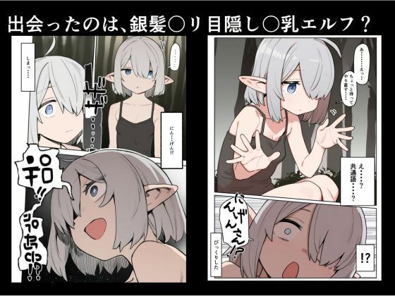 銀髪目隠れ〇乳エルフ？のペットになって子作り交尾する話 サンプル2ページ目