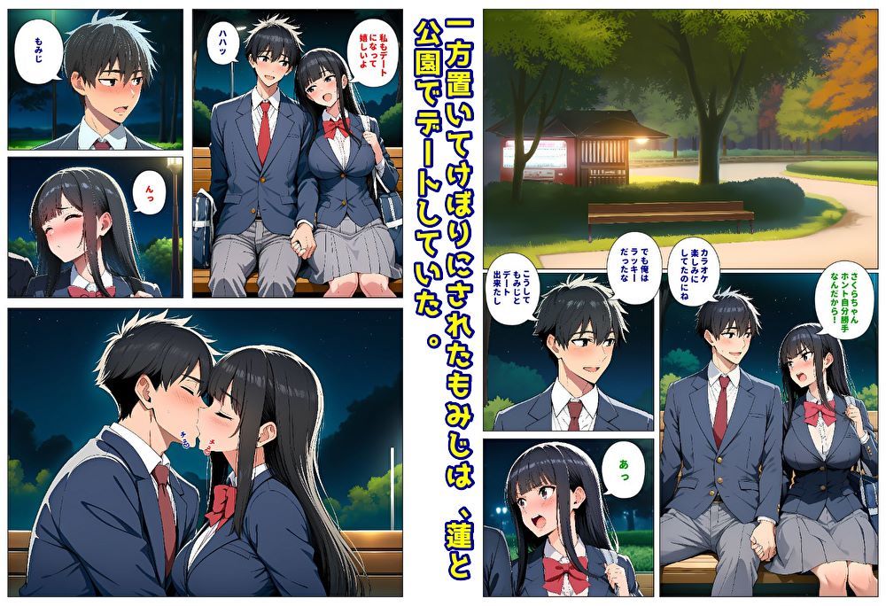 委員長とギャルがセックス勝負3・ギャルが陰キャに告ハラされる・委員長が彼氏の為に野外セックスする サンプル6ページ目