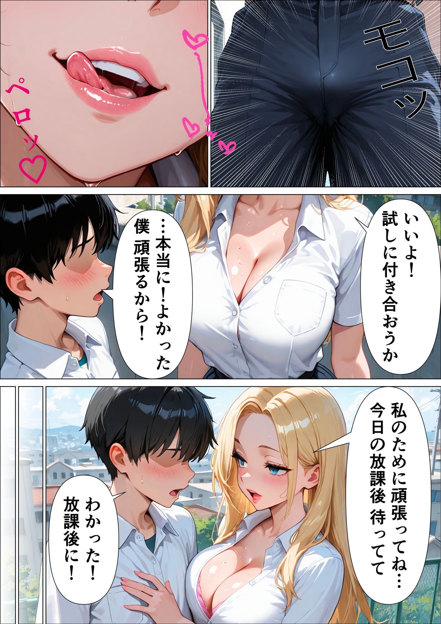 告白してきた優等生がデカチンで逆レ●プしたら気持ち良すぎて童貞チンポに中出しされた話 サンプル2ページ目