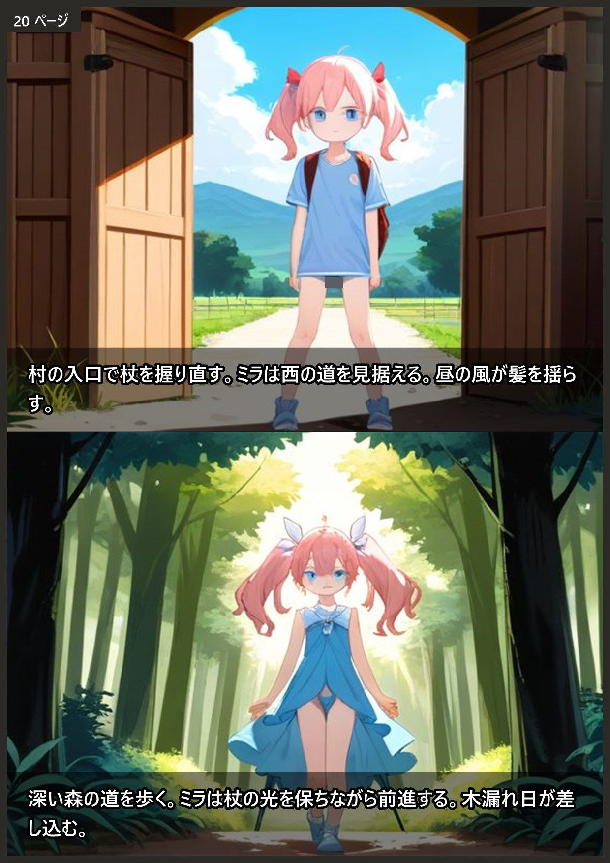 魔法少女ミラ〜異世界転生した元OLの桃色の決意〜 サンプル8ページ目