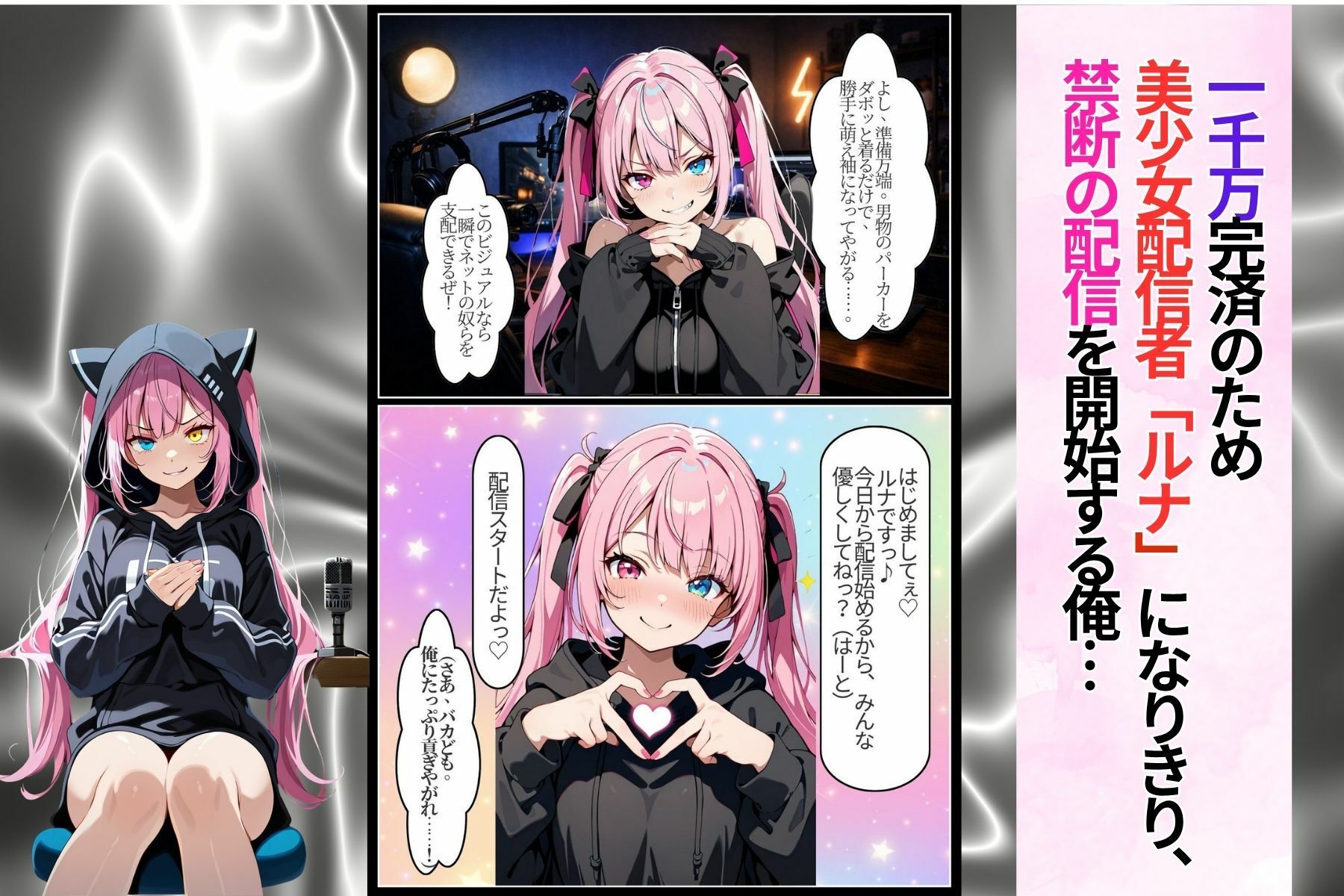 1000万の借金チートを配信したら、男の絶倫ピストンで脳まで雌堕ちさせられました サンプル3ページ目