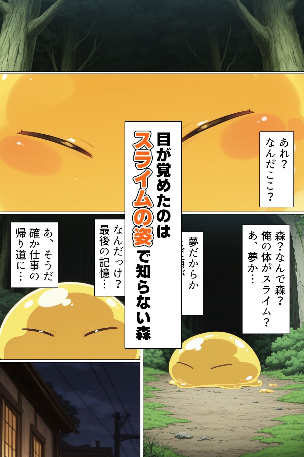 転生したらエロスライムになったのでスキル使って好き放題する サンプル1ページ目