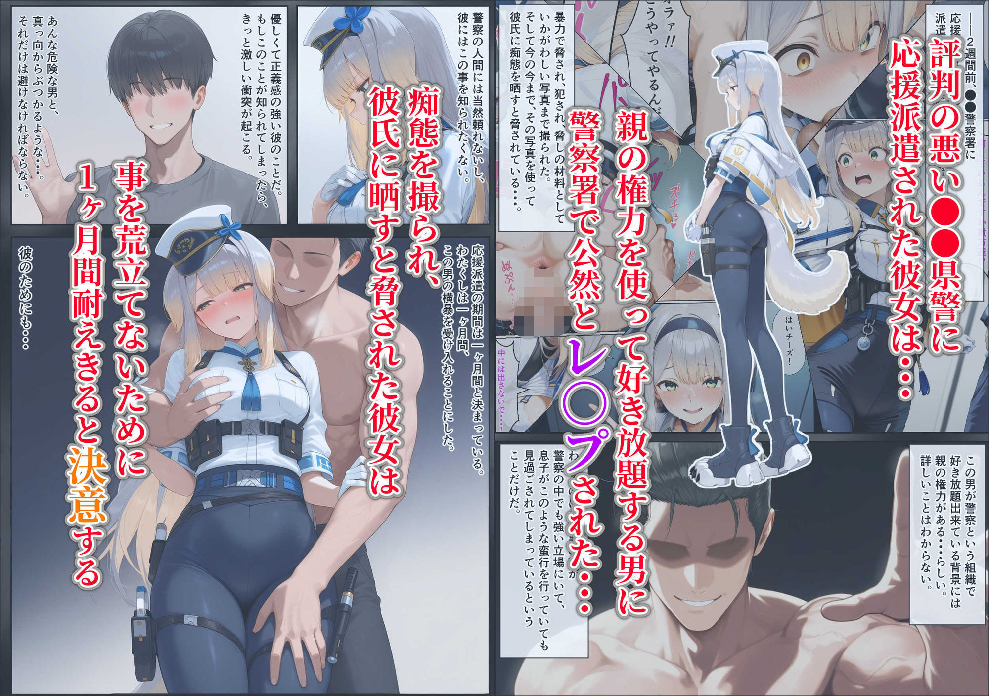 倫理観の終わってる男のチ〇ポに敗北して完堕ちしちゃう犬のおまわりさん サンプル1ページ目