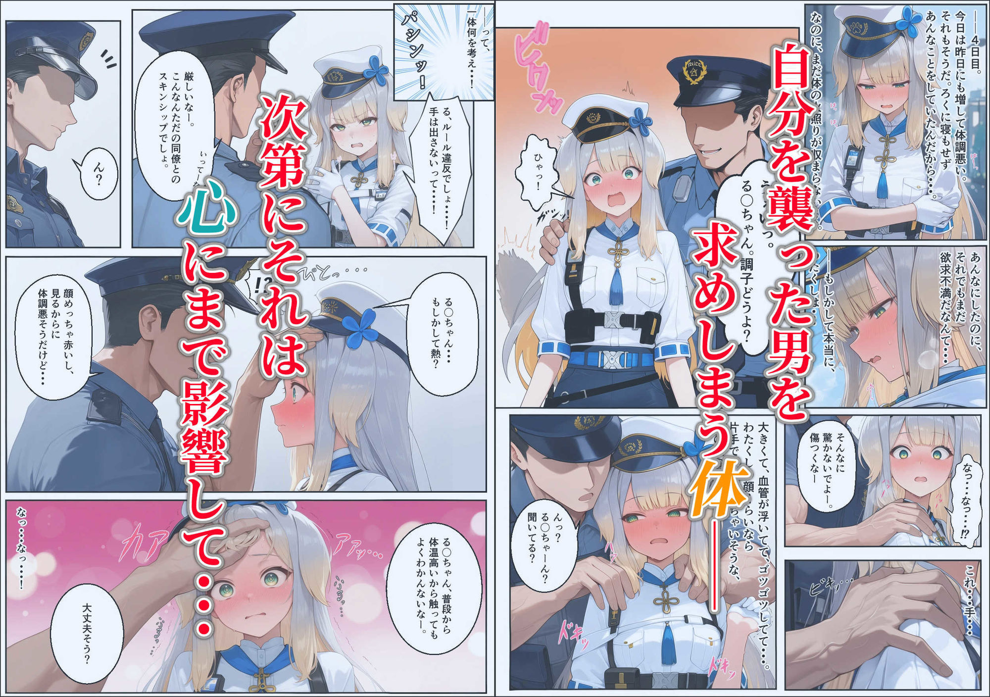 倫理観の終わってる男のチ〇ポに敗北して完堕ちしちゃう犬のおまわりさん サンプル4ページ目