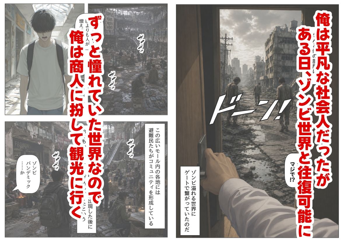 ゾンビ世界と往復チート  〜俺だけゾンビ世界を楽しくエッチに満喫する〜 サンプル1ページ目