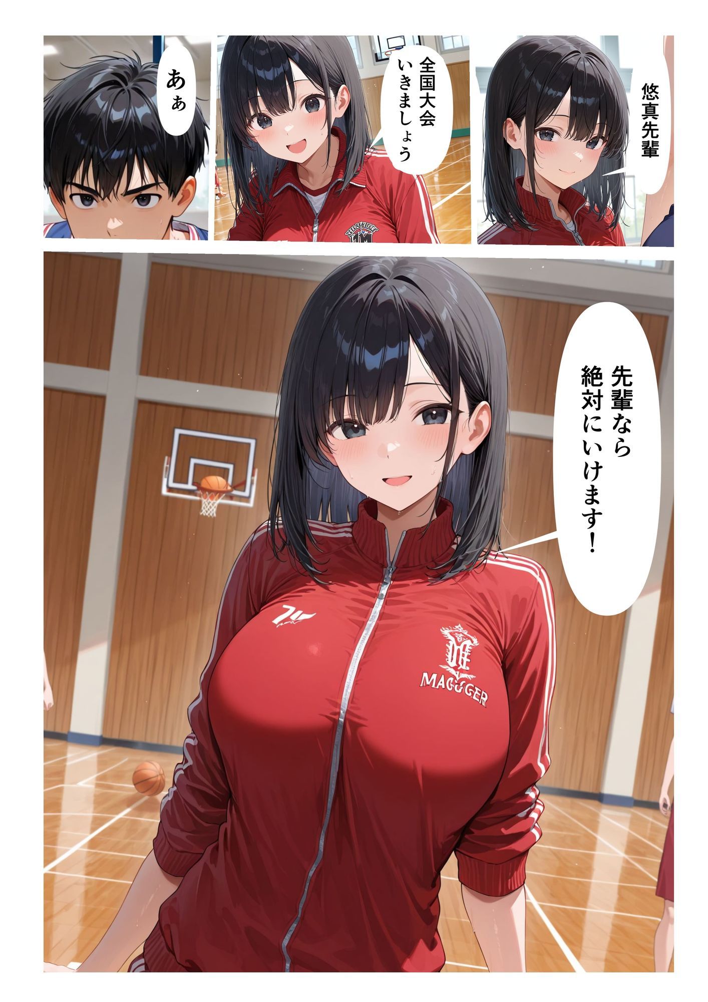 彼女がいるのに体育館倉庫で部活マネージャーを潮吹き絶頂させた話 サンプル2ページ目